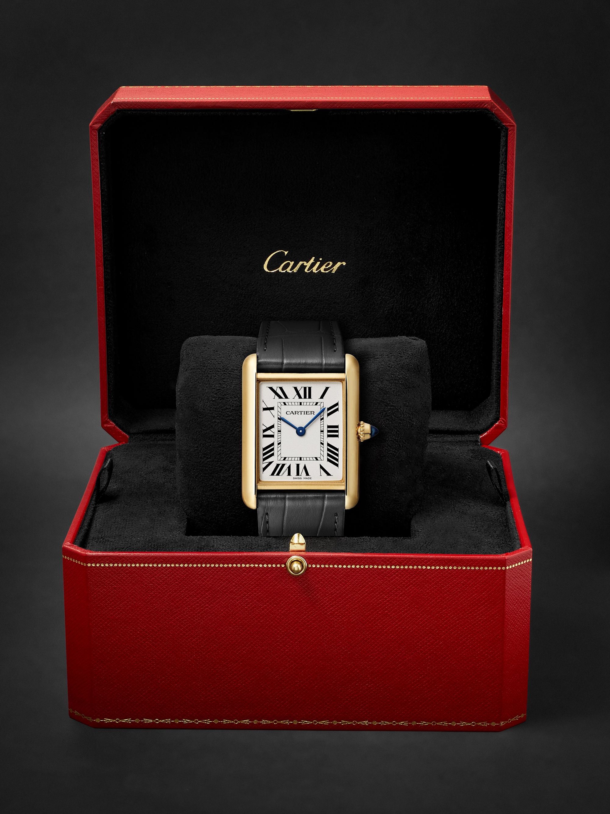 CARTIER Tank Louis Cartier 18-Karat Gold Watch, Ref. WGTA0343 for