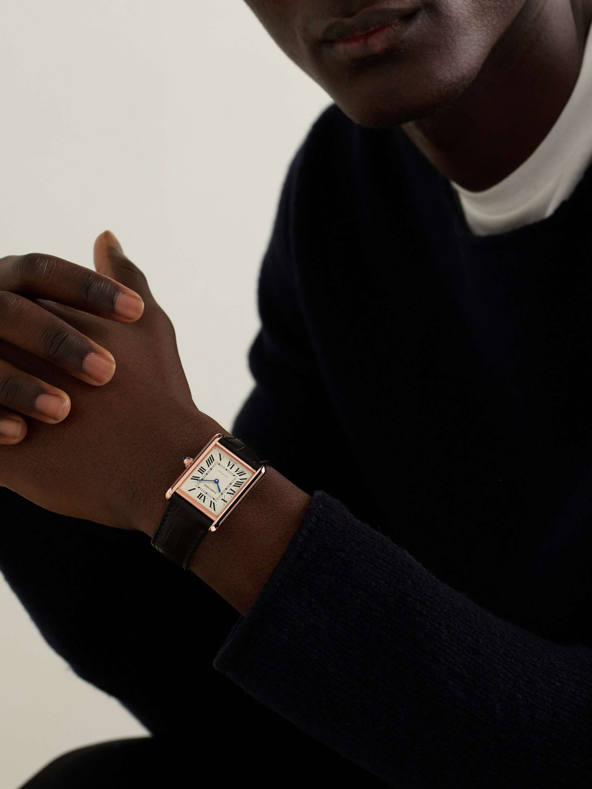 CARTIER Santos-Dumont Large 43.5mm 18-Karat Rose Gold and