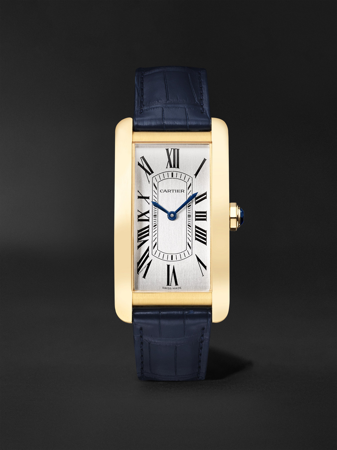 Cartier Tank Américaine Large Automatic 24.4mm 18-Karat Gold and Alligator Watch, Ref. No. CRWGTA0300 - Men