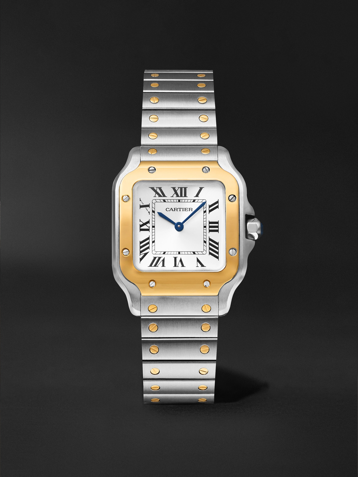 Cartier Santos de  Small 34.5mm Interchangeable Stainless Steel, 18-Karat Gold and Leather Watch, Ref. No. W2SA0033 - Men