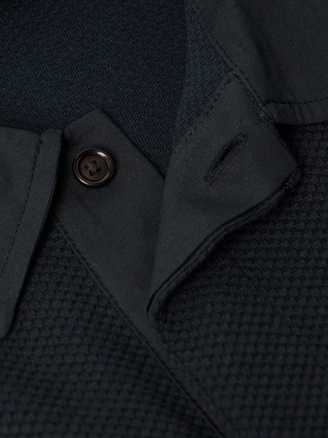 Oliver Spencer Organic Cotton-blend Polo Shirt In Blue