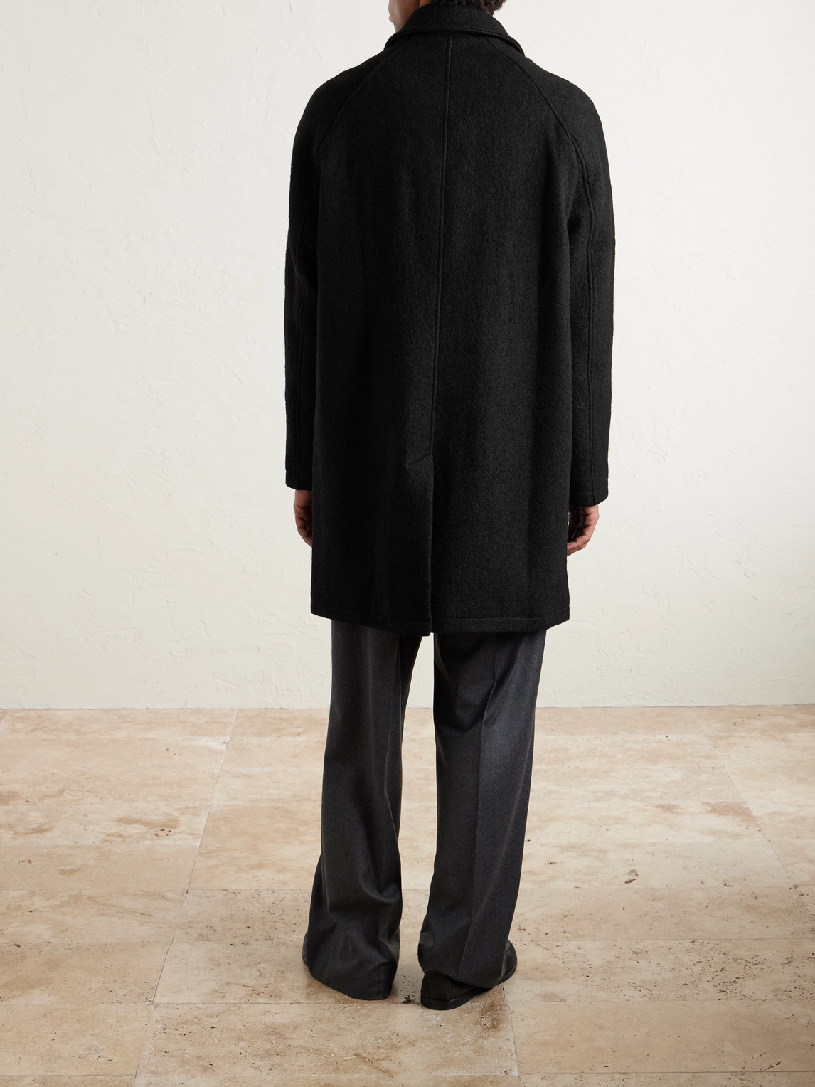 Oliver Spencer Arnold Wool Coat In Multi