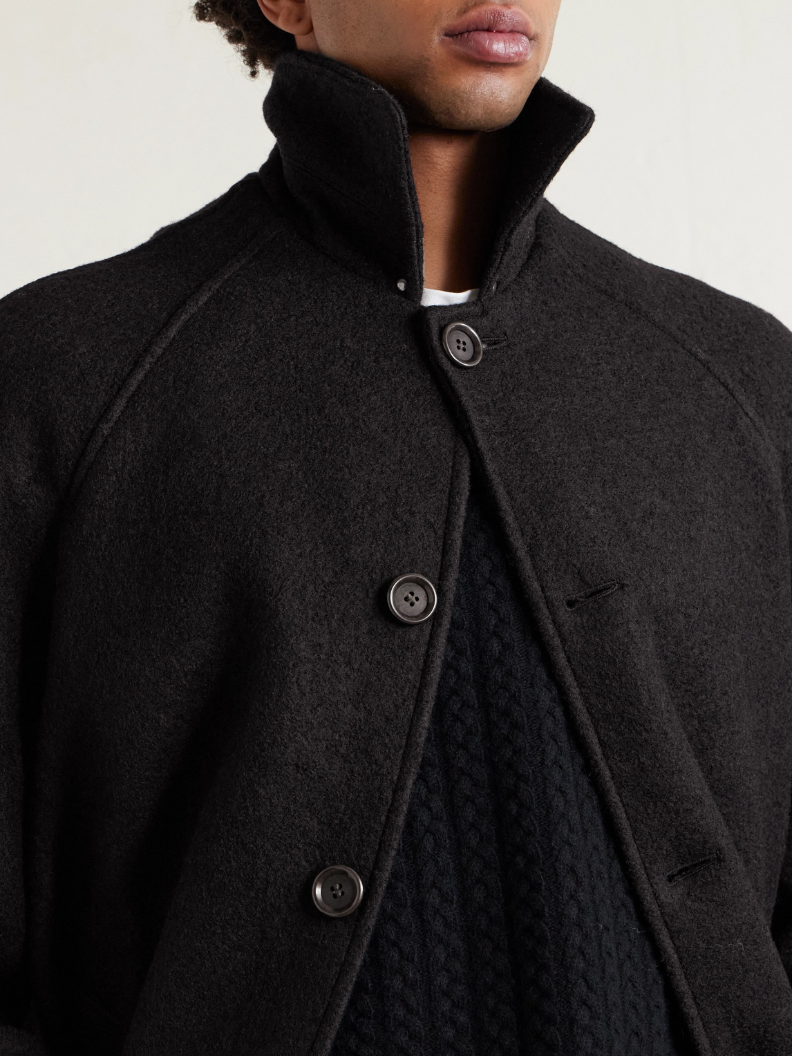 Oliver Spencer Arnold Wool Coat In Multi