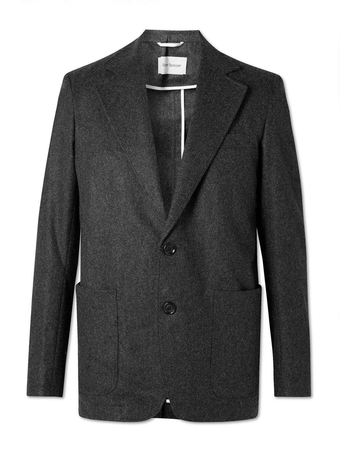Oliver Spencer Westbury Wool-felt Suit Jacket In Gray