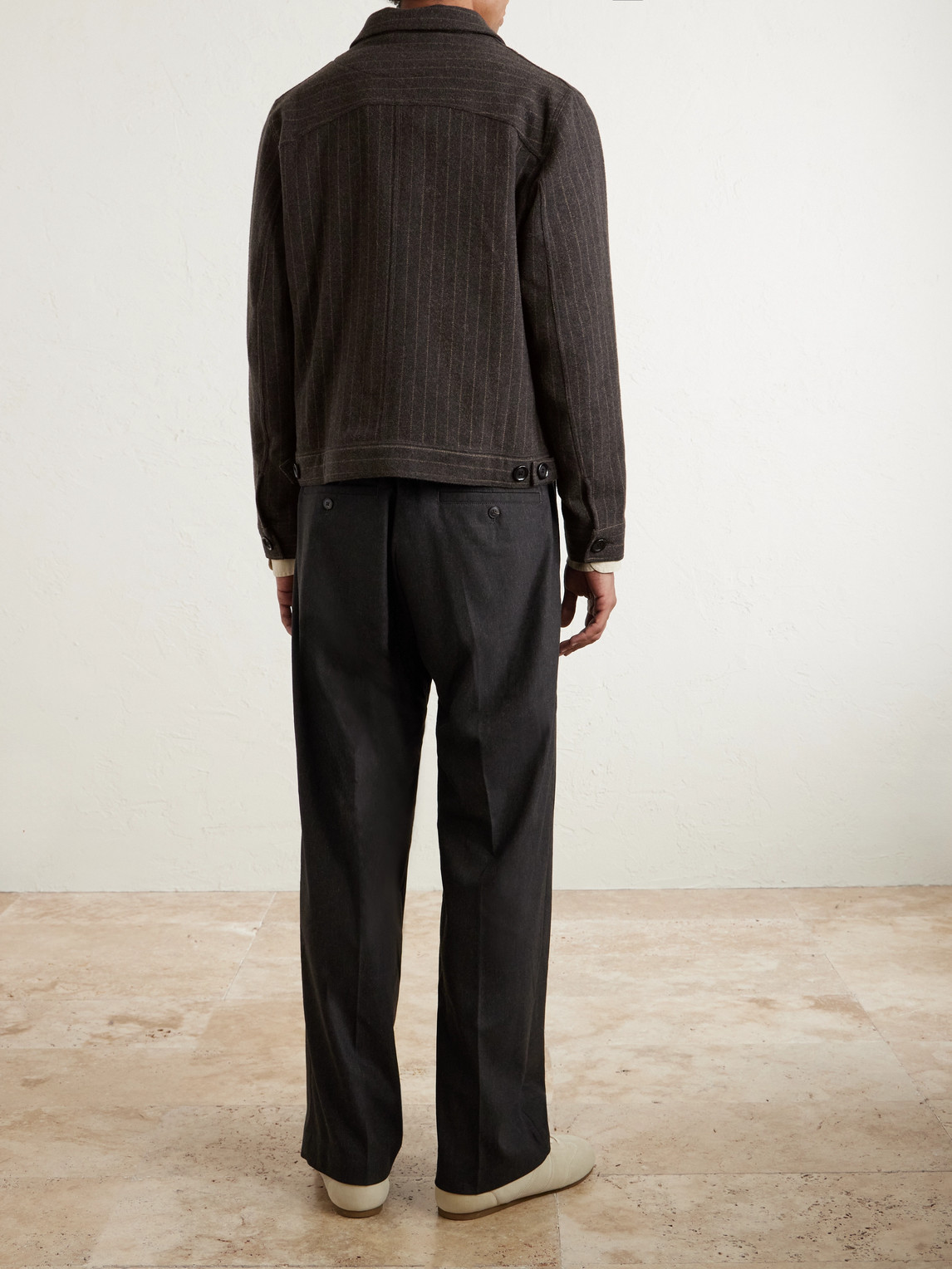  Oliver Spencer - Buffalo Striped Wool-blend Jacket - Men - Brown - Uk/us 36 