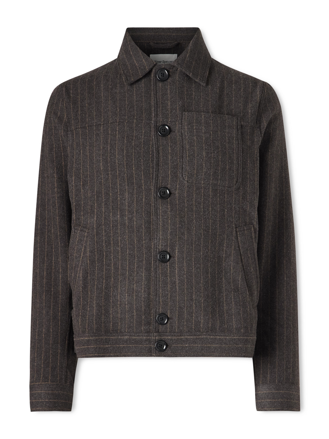 Oliver Spencer Buffalo Striped Wool-blend Jacket In Multi