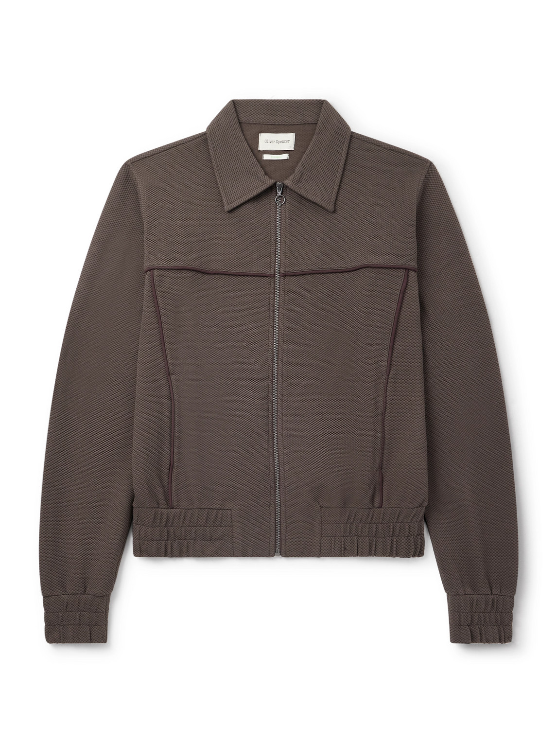 Oliver Spencer Harrison Organic Cotton-blend Jacket In Brown