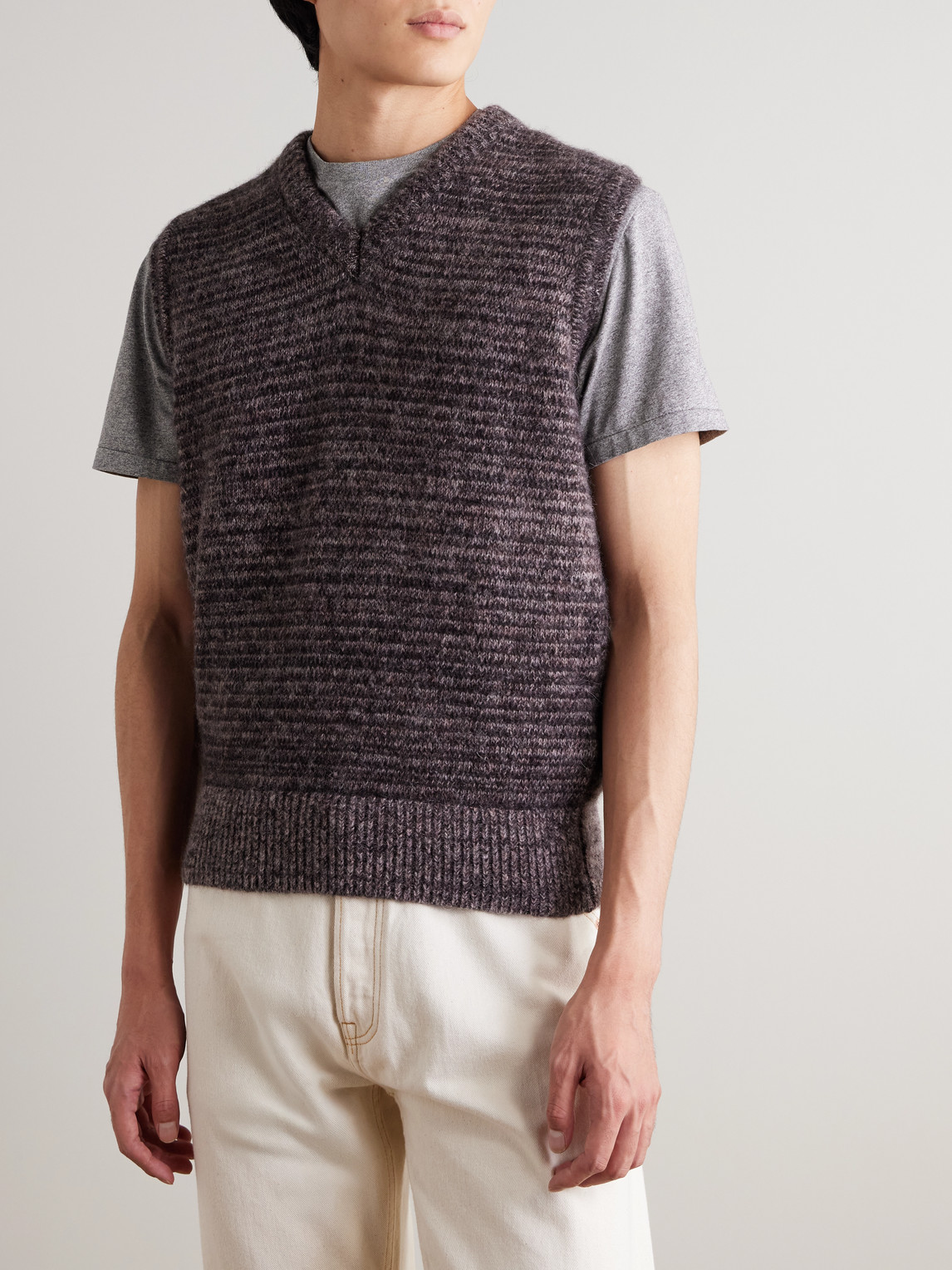  Oliver Spencer - Graves Knitted Sweater Vest - Men - Black - S 