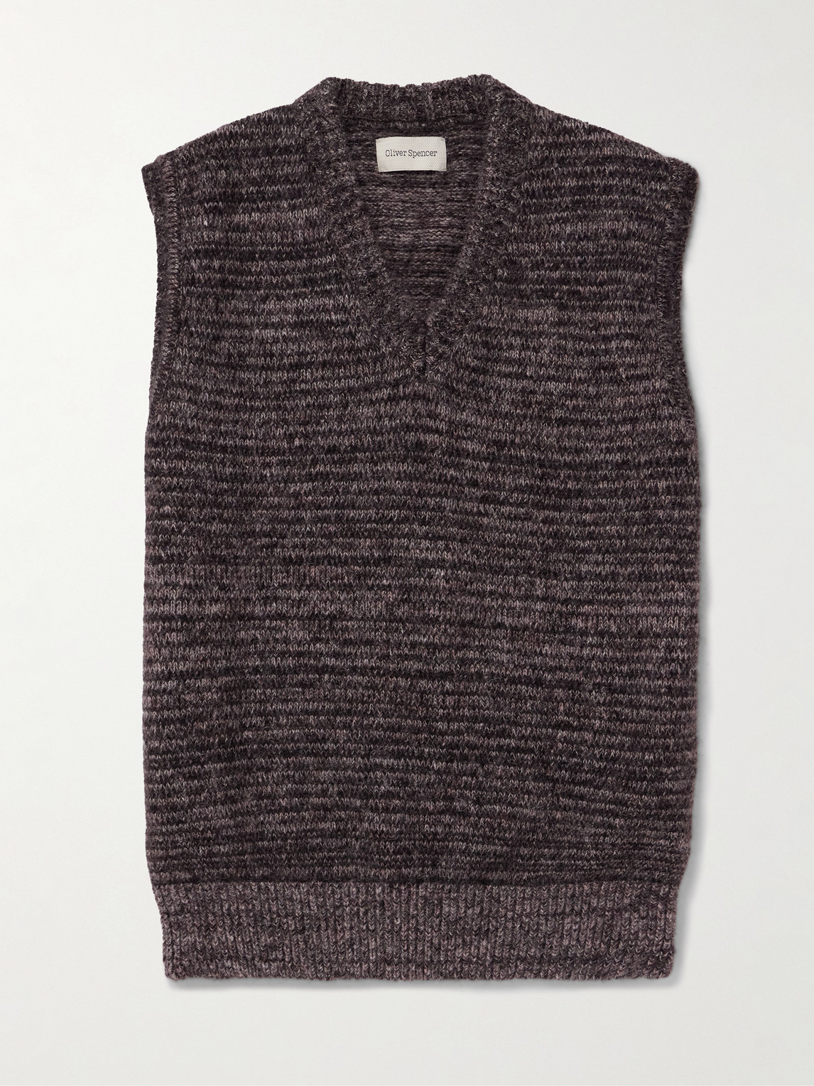 Oliver Spencer Graces Knitted Sweater Vest In Black