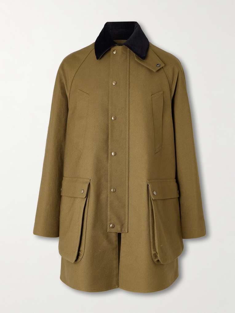 Loewe — Trapeze Corduroy-Trimmed Cotton-Drill Jacket