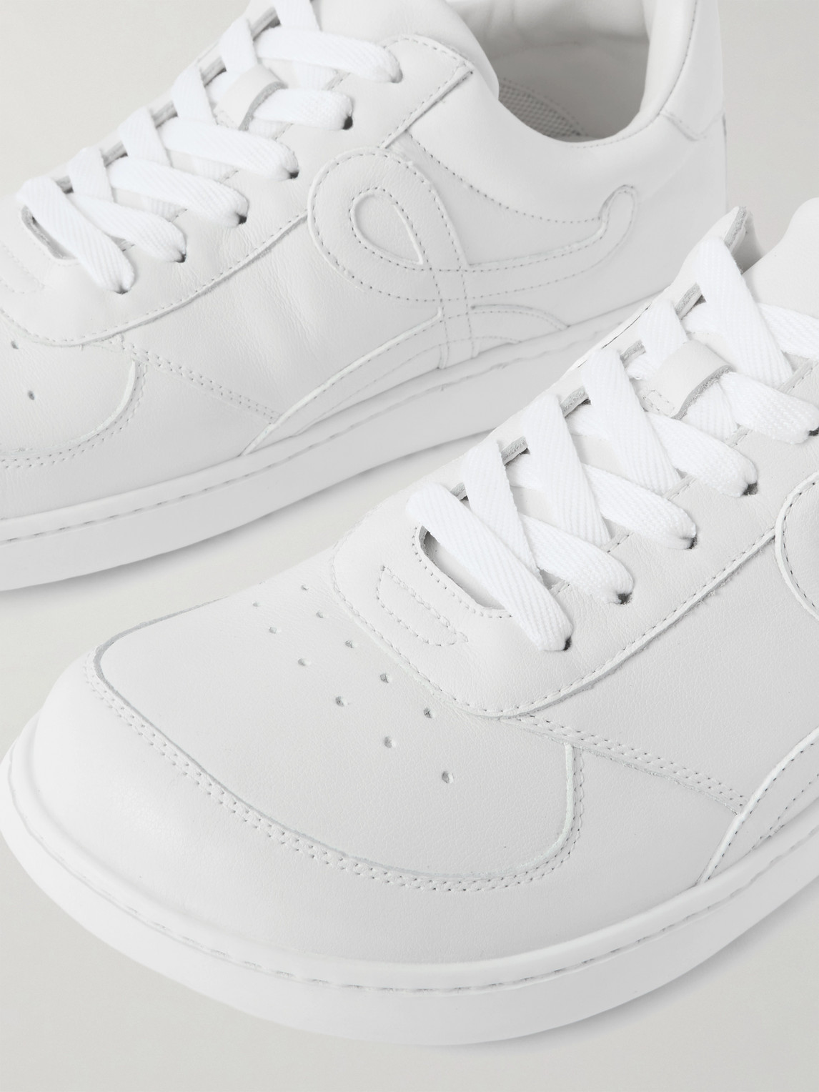 Loewe Jambo Sneakers In Soft Grained Calfskin In White