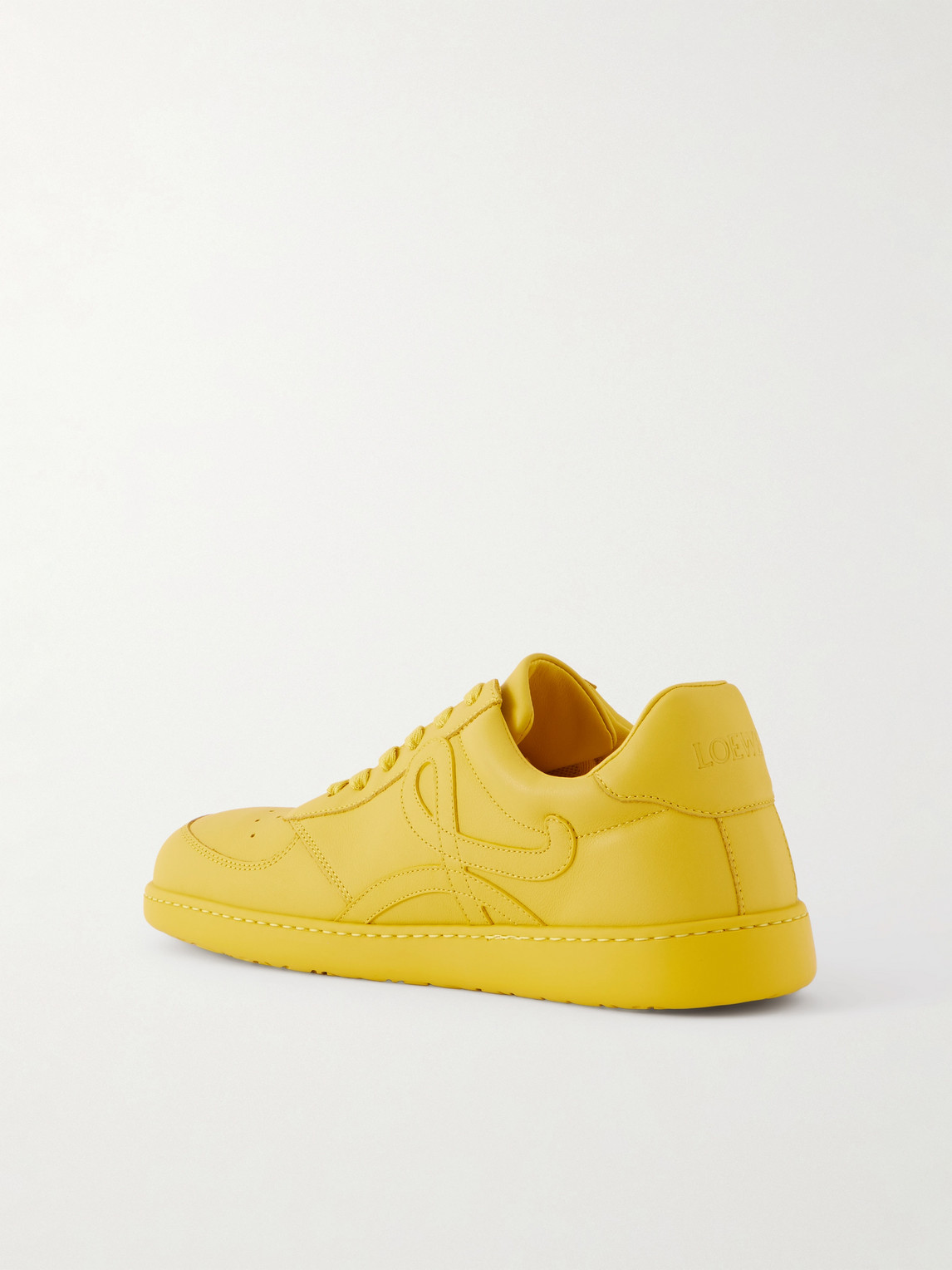 Loewe Men Jambo Leather Sneakers In Yellow