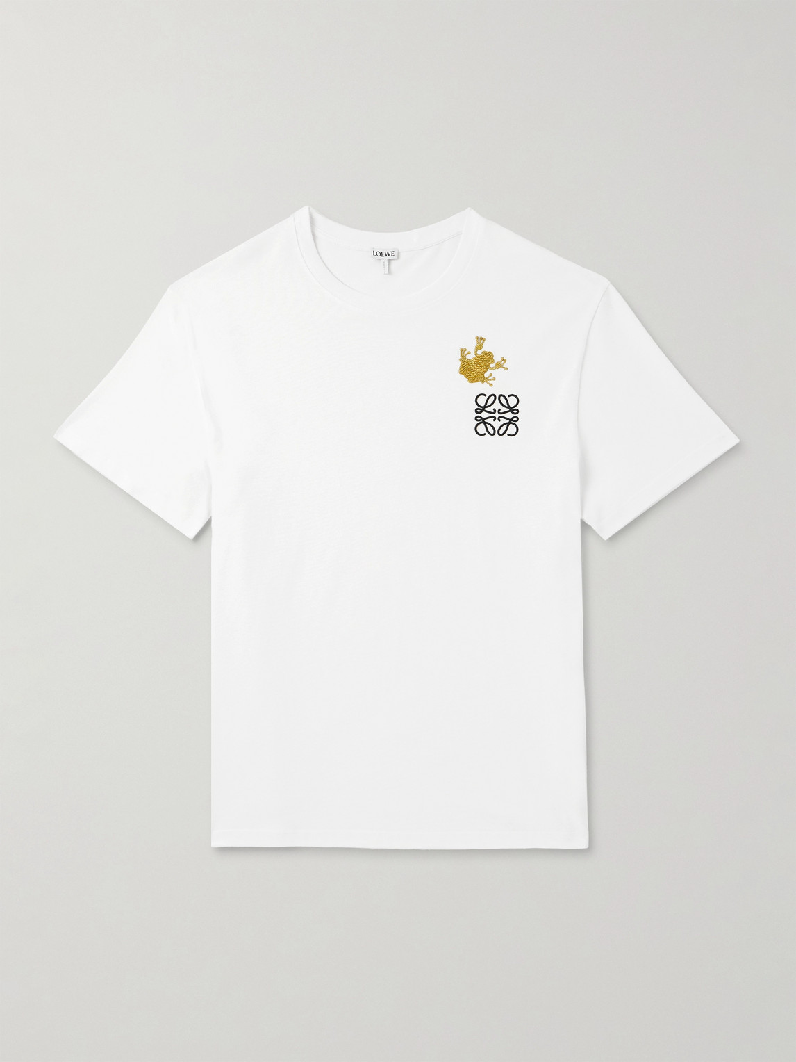 Loewe Logo-Embroidered Appliquéd Stretch-Cotton Jersey T-Shirt - Men