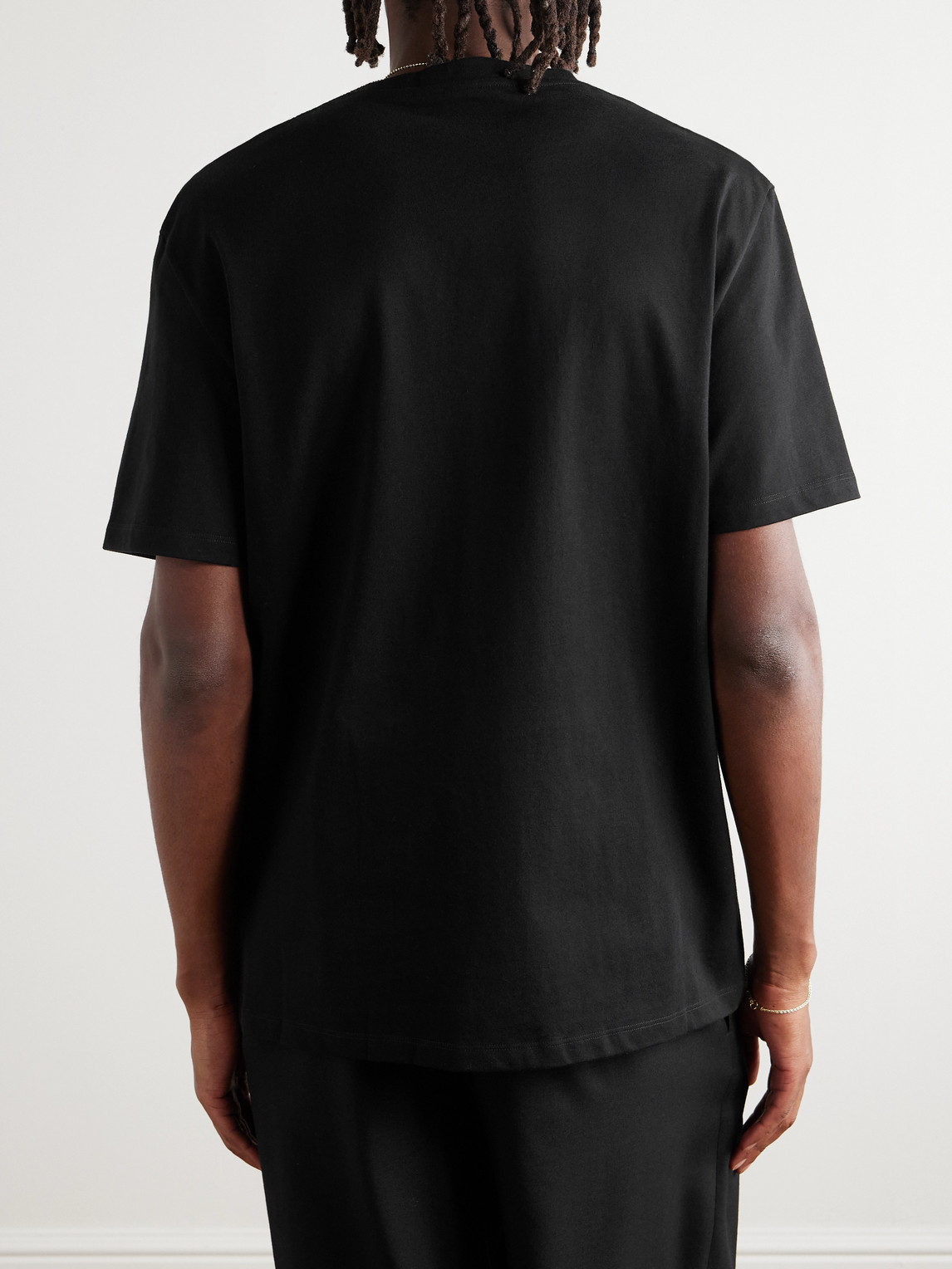 Loewe Frog-logo Embroidered T-shirt In Black