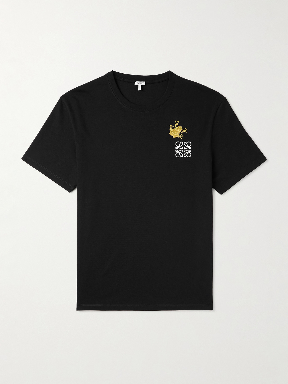 Loewe Logo-Embroidered Appliquéd Stretch-Cotton Jersey T-Shirt - Men