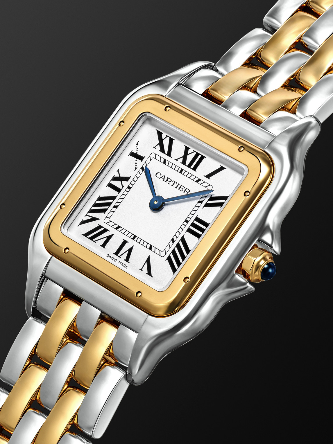  Cartier - Panthère De Cartier Large 42mm 18-karat Gold And Steel Watch, Ref. No. W2pn0016 - Men - White 