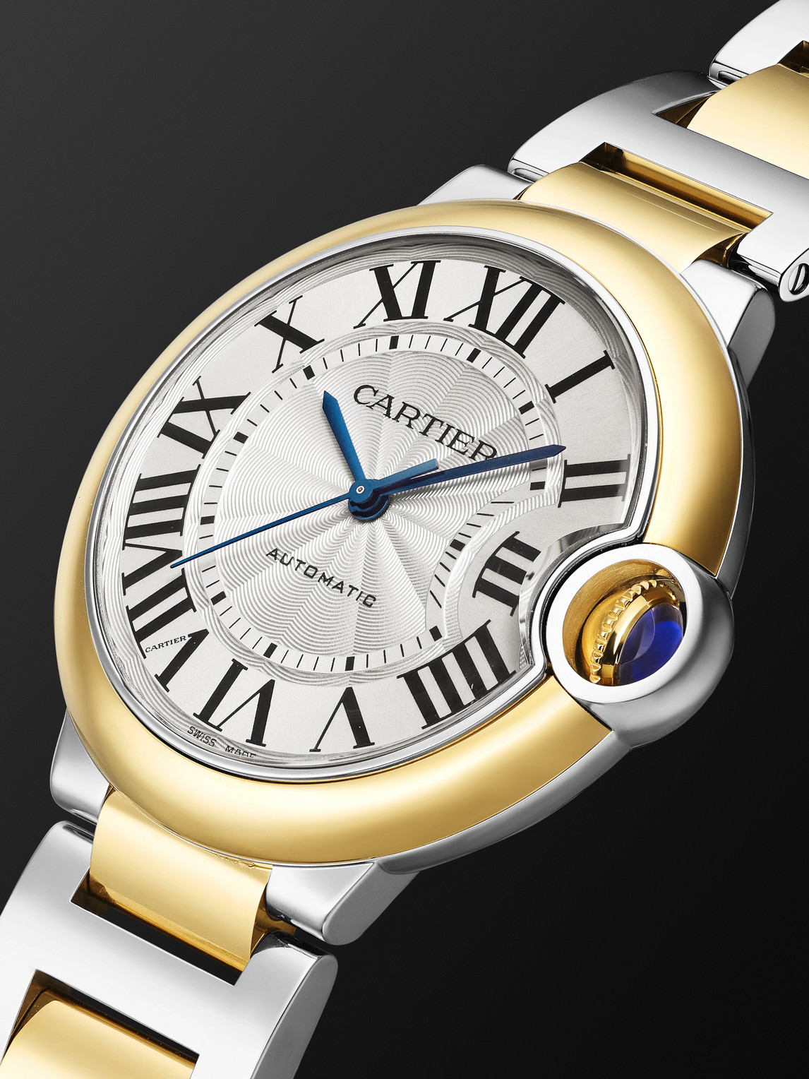  Cartier - Ballon Bleu De Cartier Automatic 36mm Stainless Steel And Gold Watch, Ref. No. W2bb0038 - Men - Silver 
