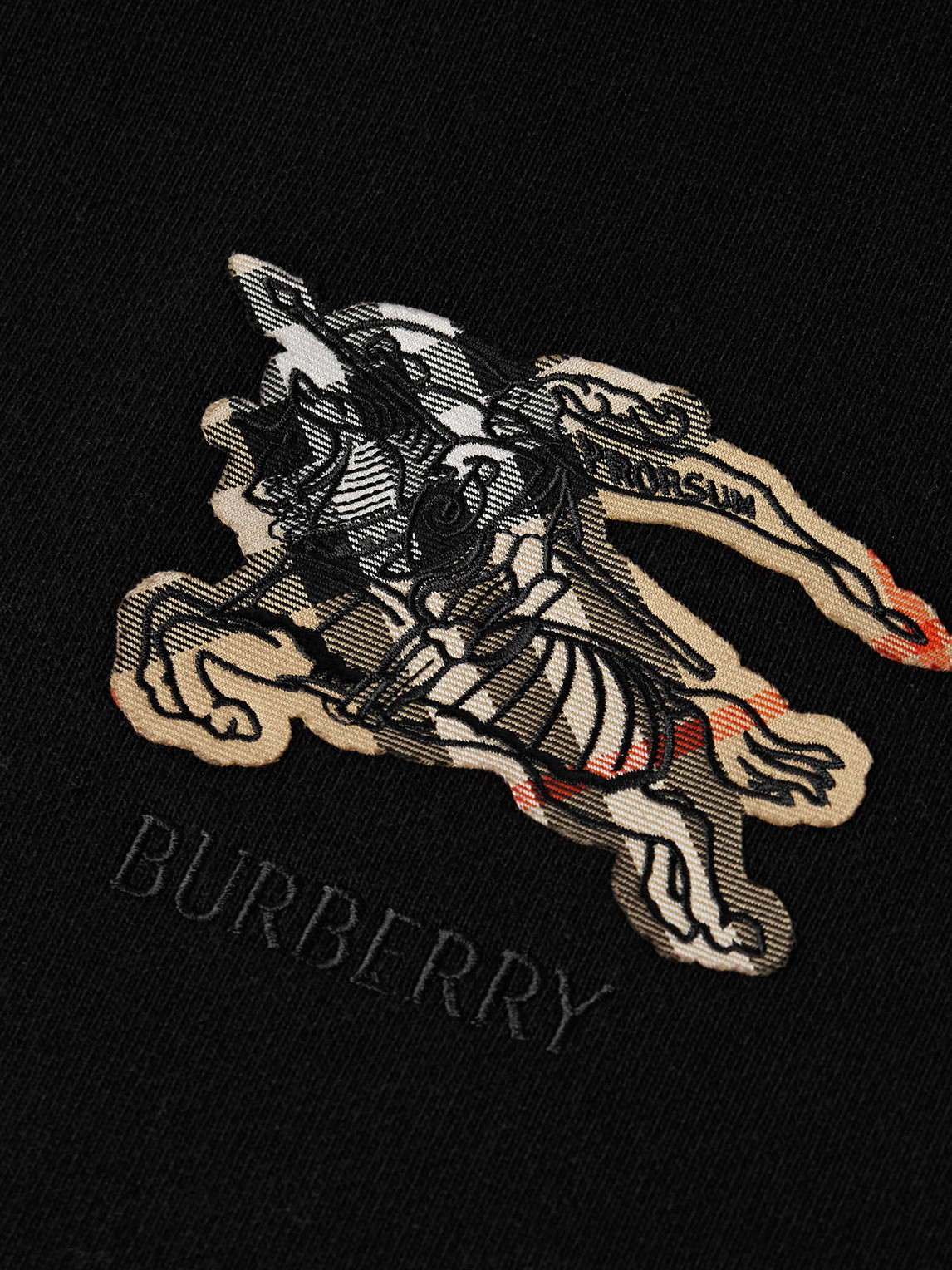 Burberry Simon Hoodie With Front Pocket And Hood In Black