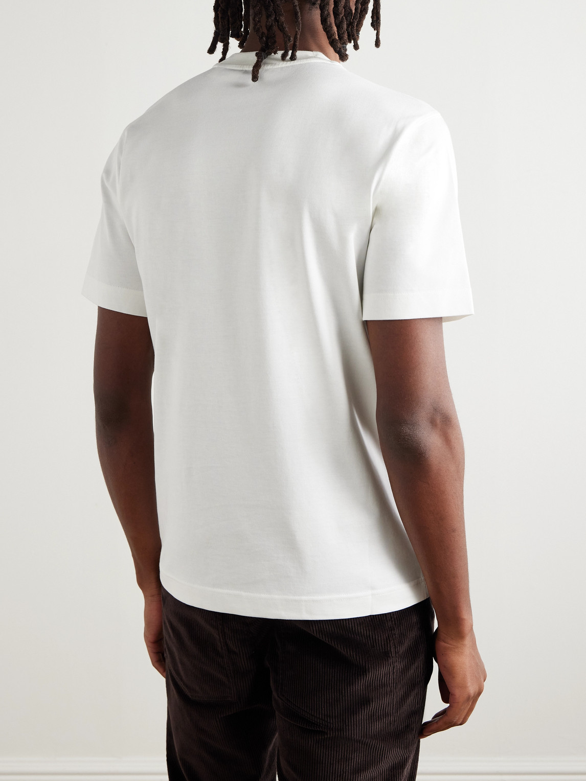 Burberry Equestrian Knight Design Cotton T-shirt In White