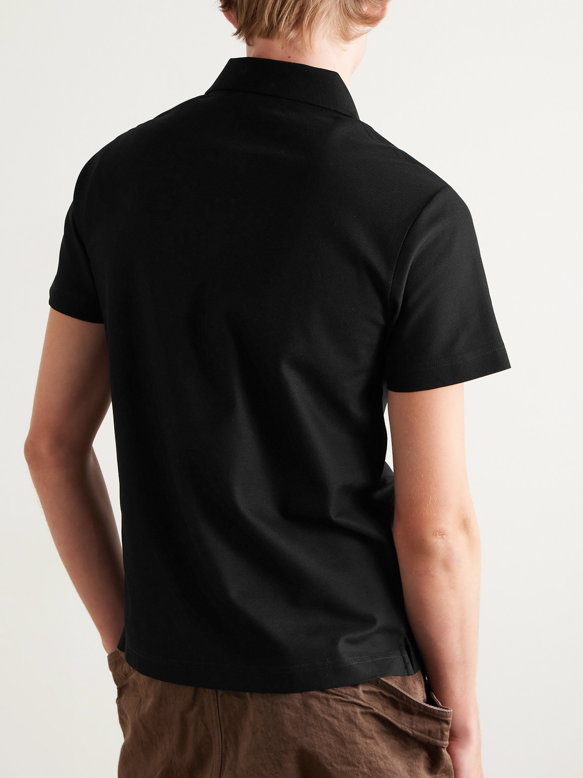 Burberry Evan Ekd Polo In Black