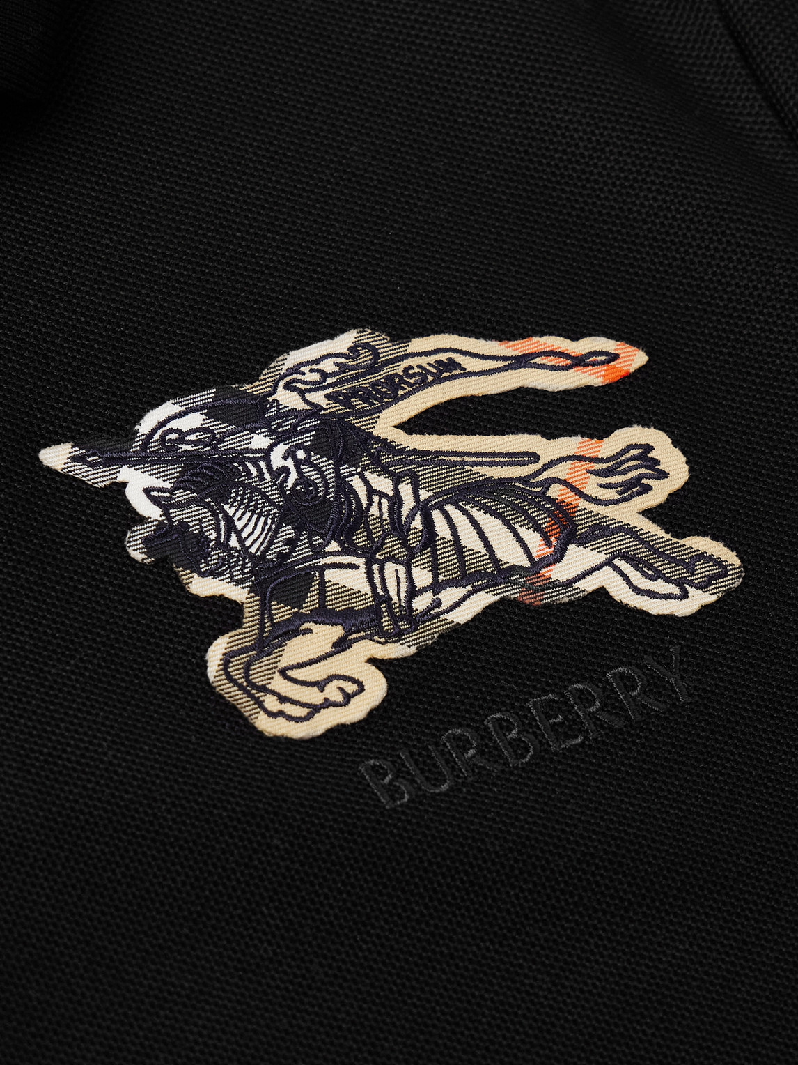 Burberry Evan Ekd Polo In Black