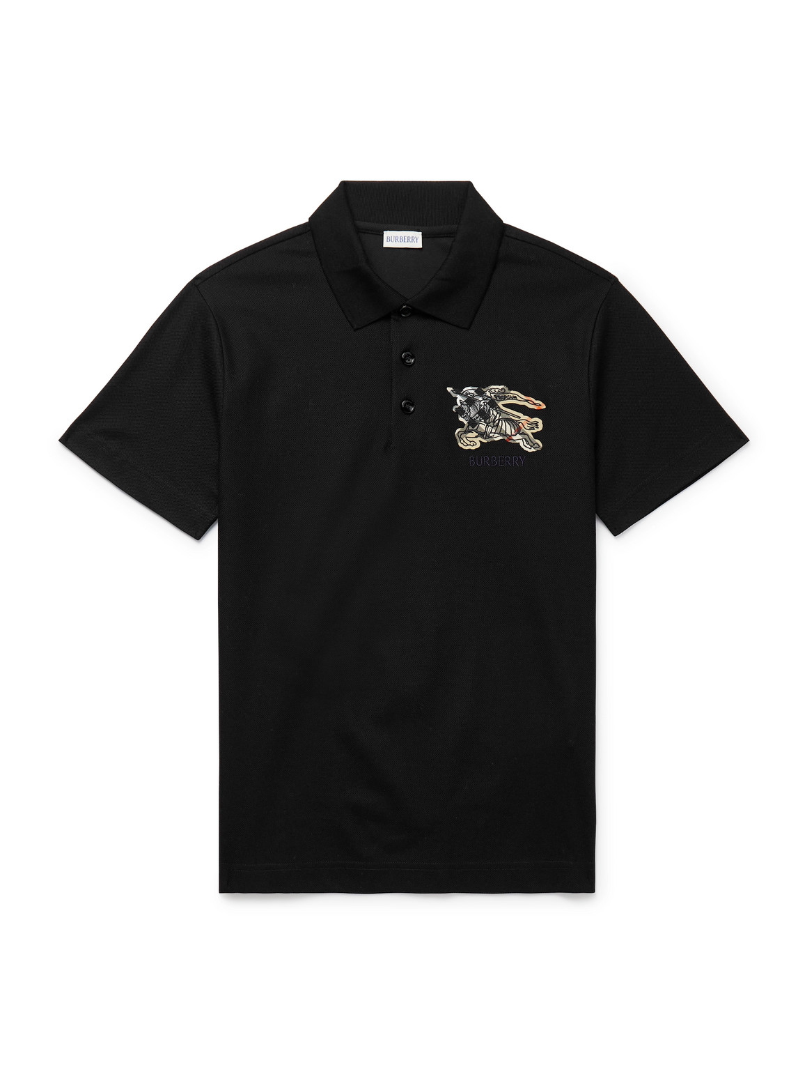 Burberry Evan Ekd Polo In Black
