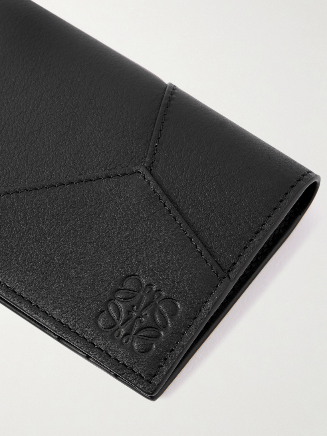 Loewe Puzzle Edge Leather Bifold Cardholder In Black