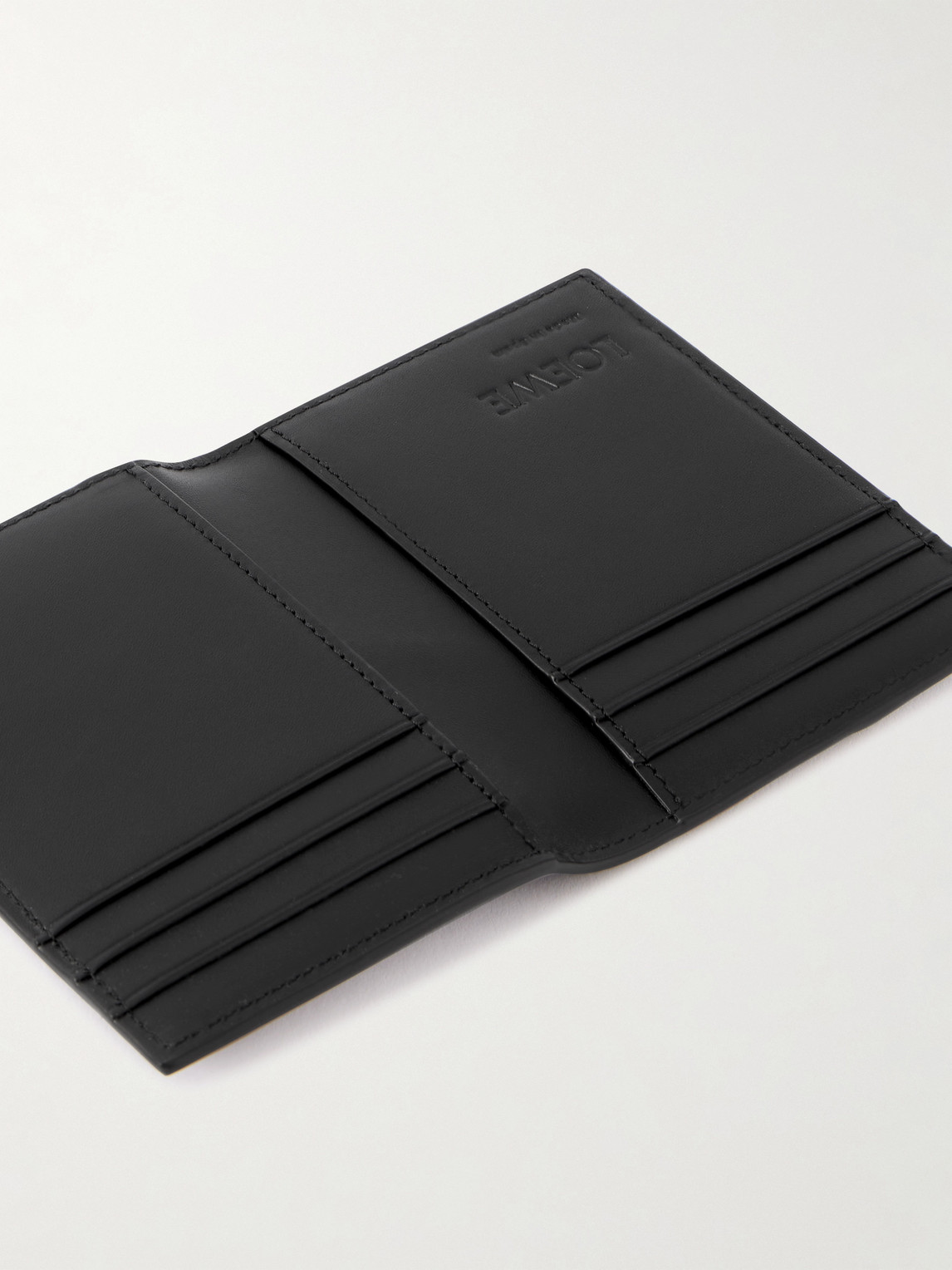 Loewe Puzzle Edge Leather Bifold Cardholder In Black
