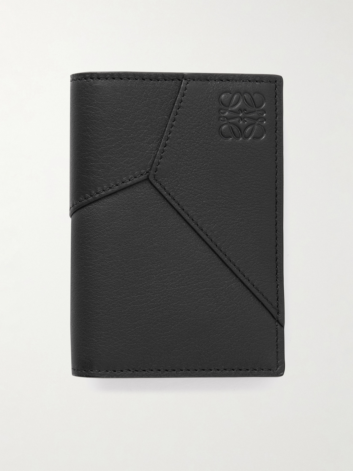 Loewe Puzzle Edge Leather Bifold Cardholder In Black
