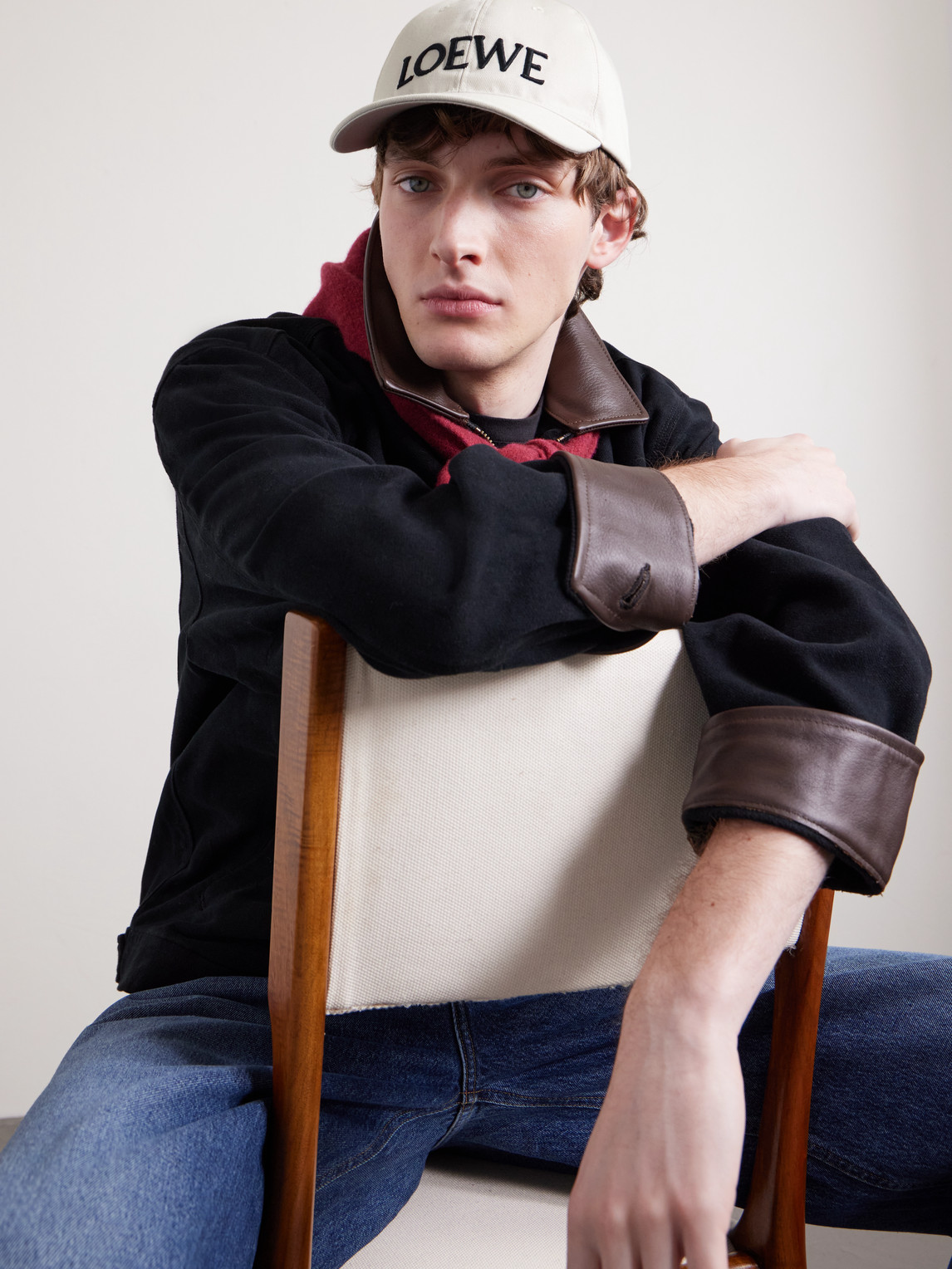 Loewe Louis Wain Logo-embroidered Cotton-twill Baseball Cap In Neutral