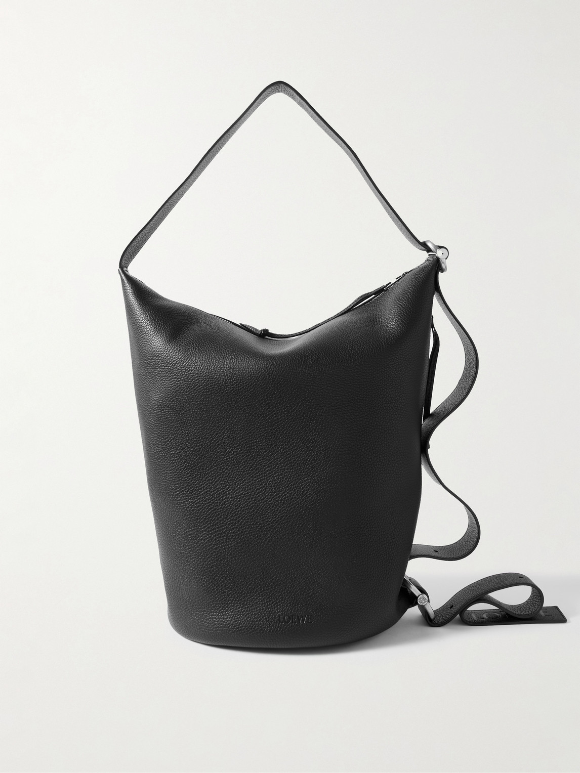 Loewe Loop Medium Logo-Debossed Leather Bucket Bag - Men