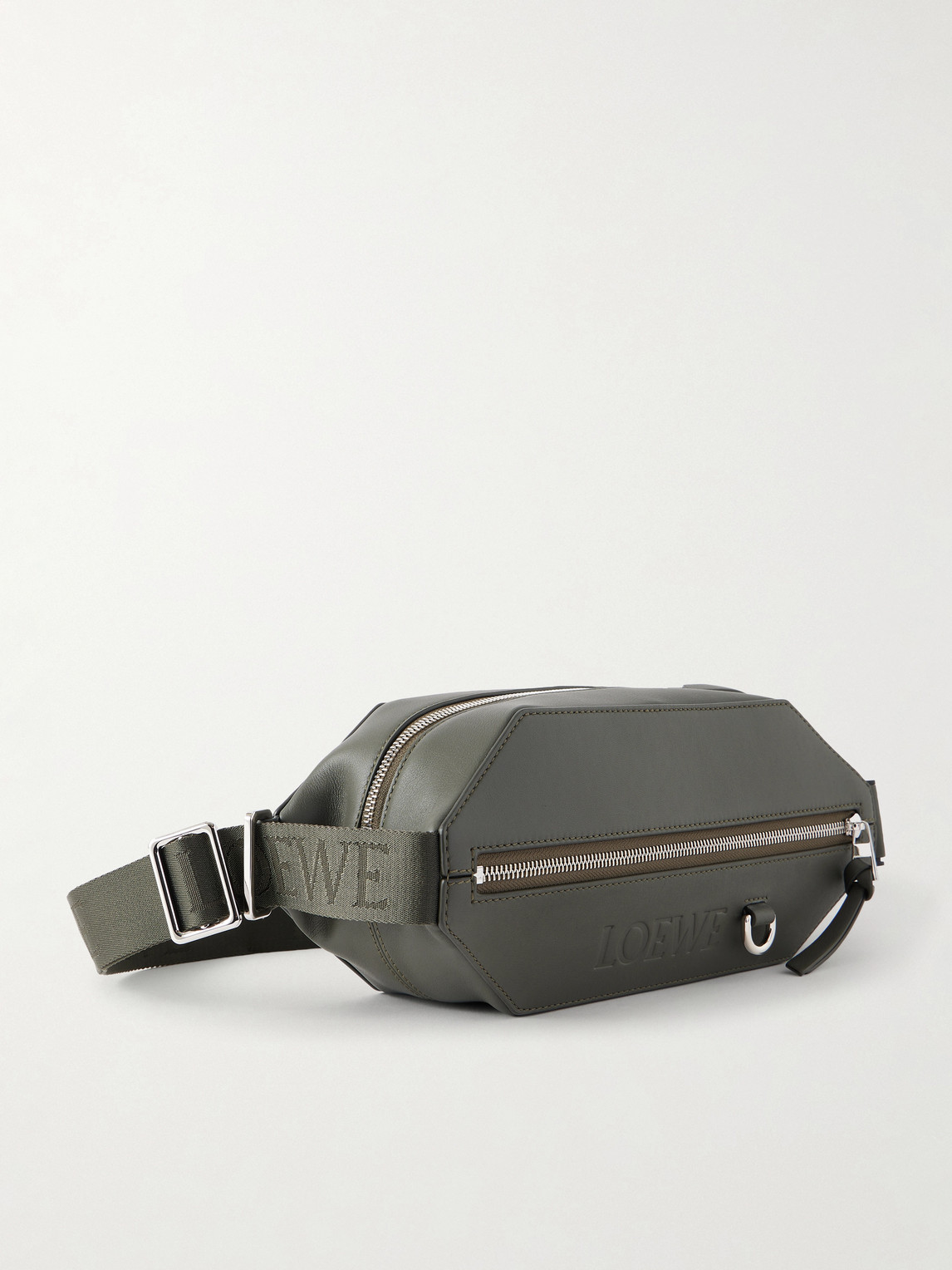 Loewe Logo-Debossed Leather Belt Bag - Men