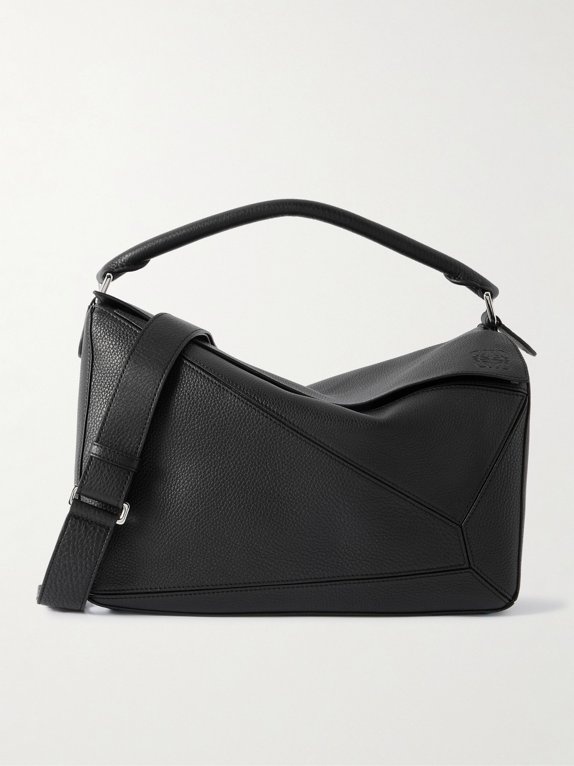 Loewe Puzzle Edge Large Logo-Debossed Full-Grain Leather Messenger Bag - Men