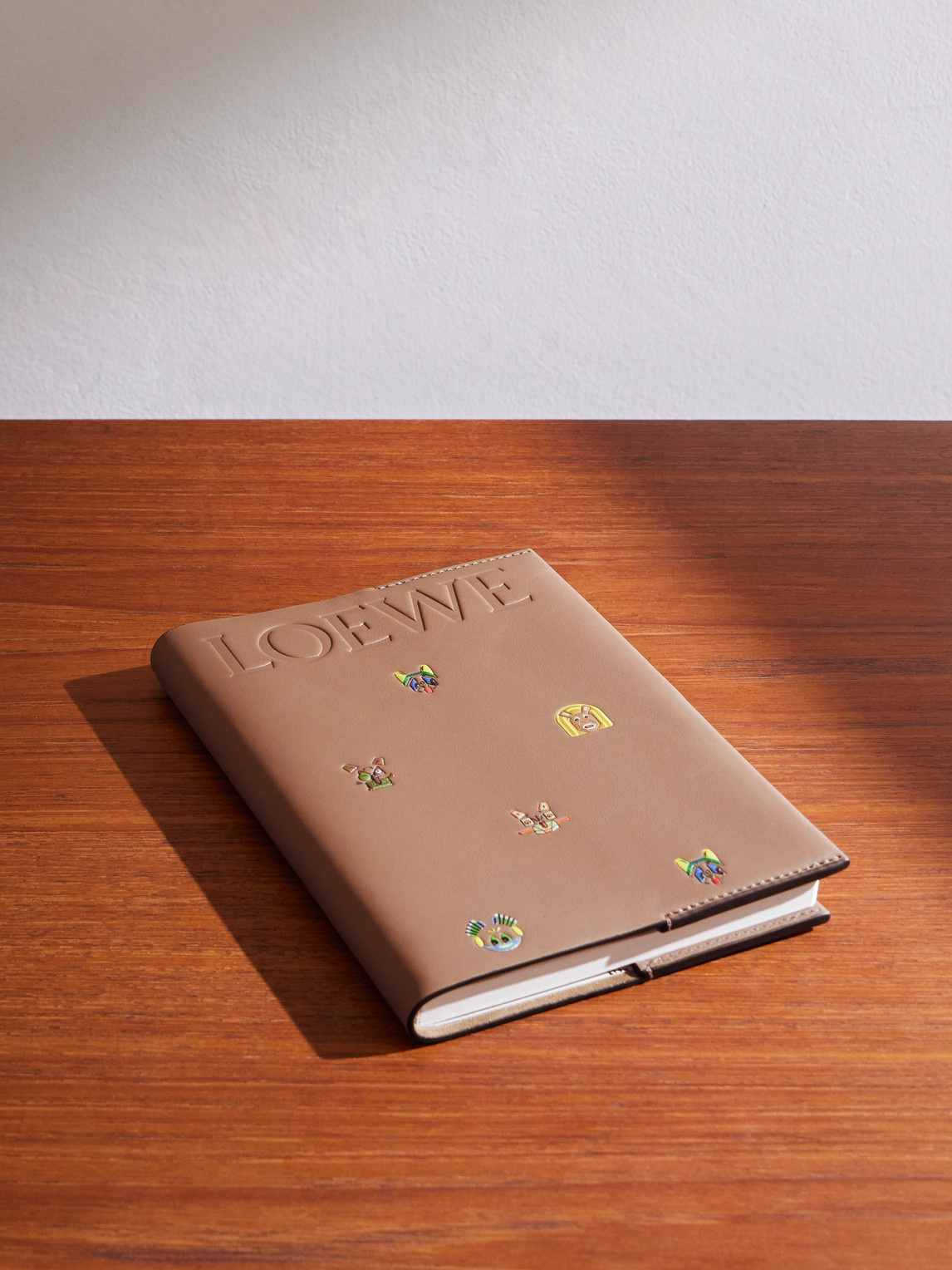 Loewe X Louis Wain Leather Notebook In Brown