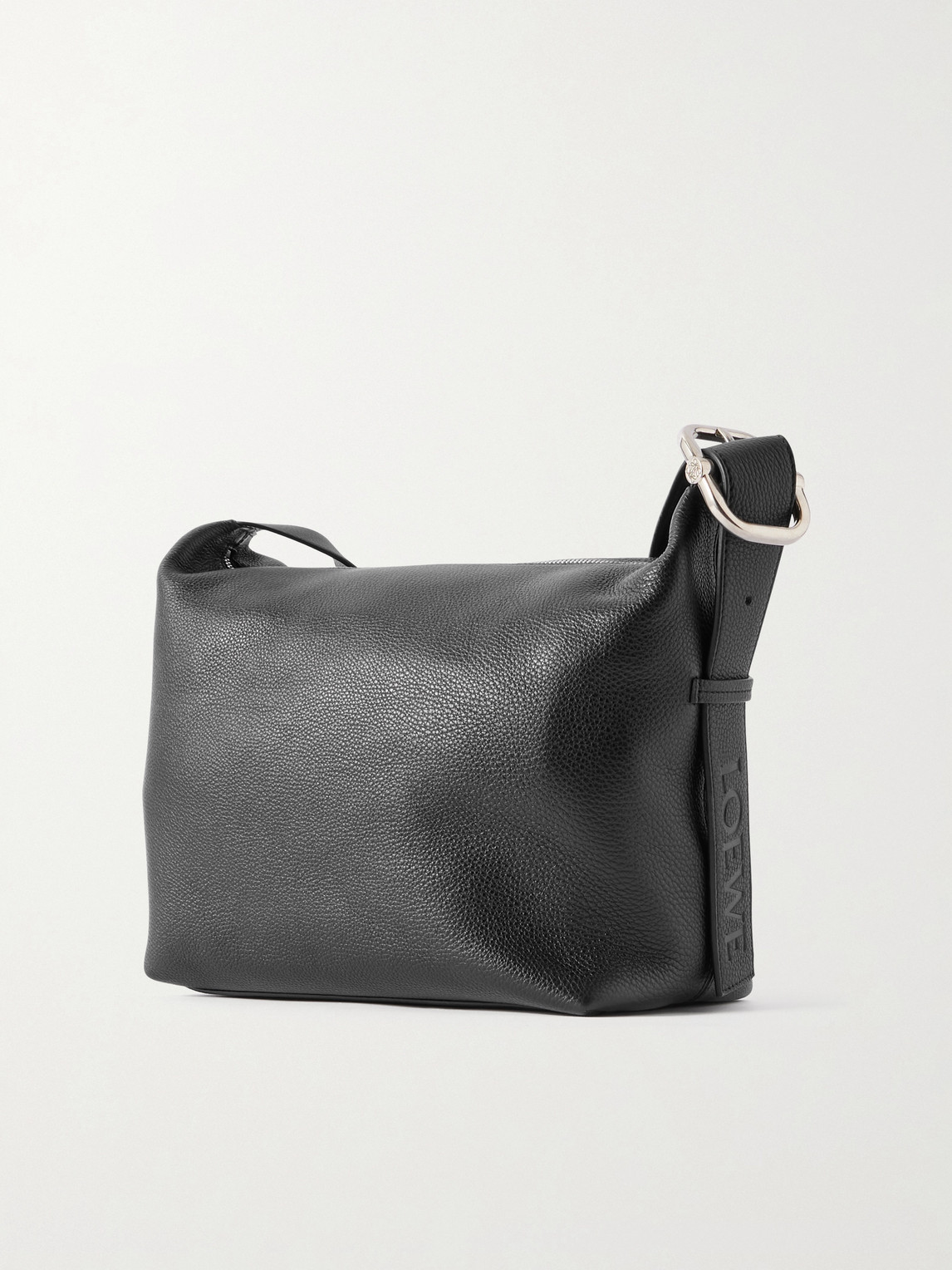 Loewe Loop Full-grain Leather Messenger Bag In Black