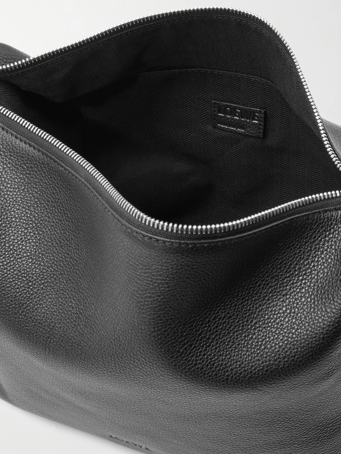 Loewe Loop Full-grain Leather Messenger Bag In Black