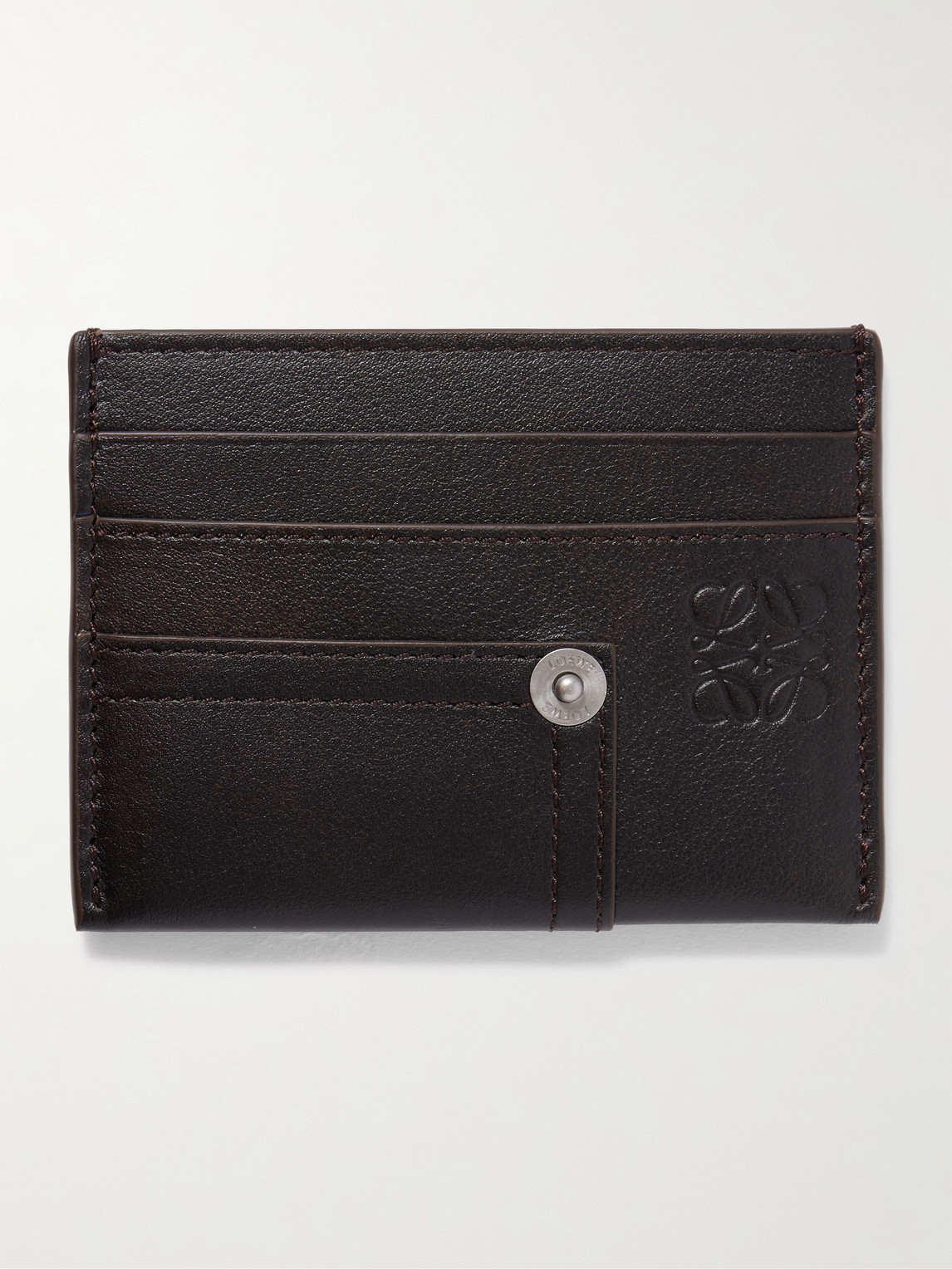 Loewe Panta Leather Cardholder In Brown