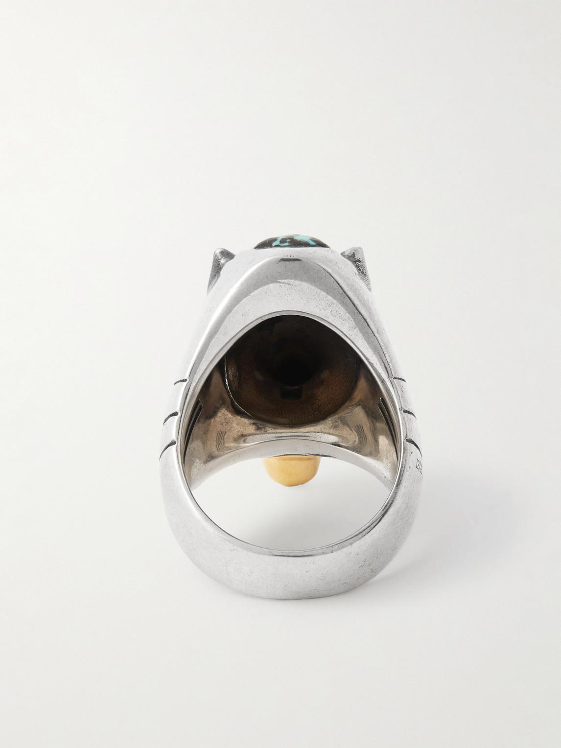 Jacques Marie Mage Yellowstone Forever Lamar Sterling Silver, 18-karat Gold And Turquoise Ring In Metallic