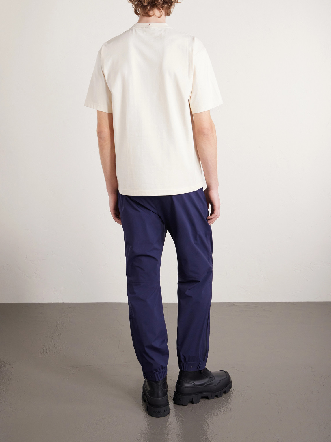 Grenoble - Logo-Appliquéd Chambray-Trimmed Stretch Cotton-Jersey T-Shirt