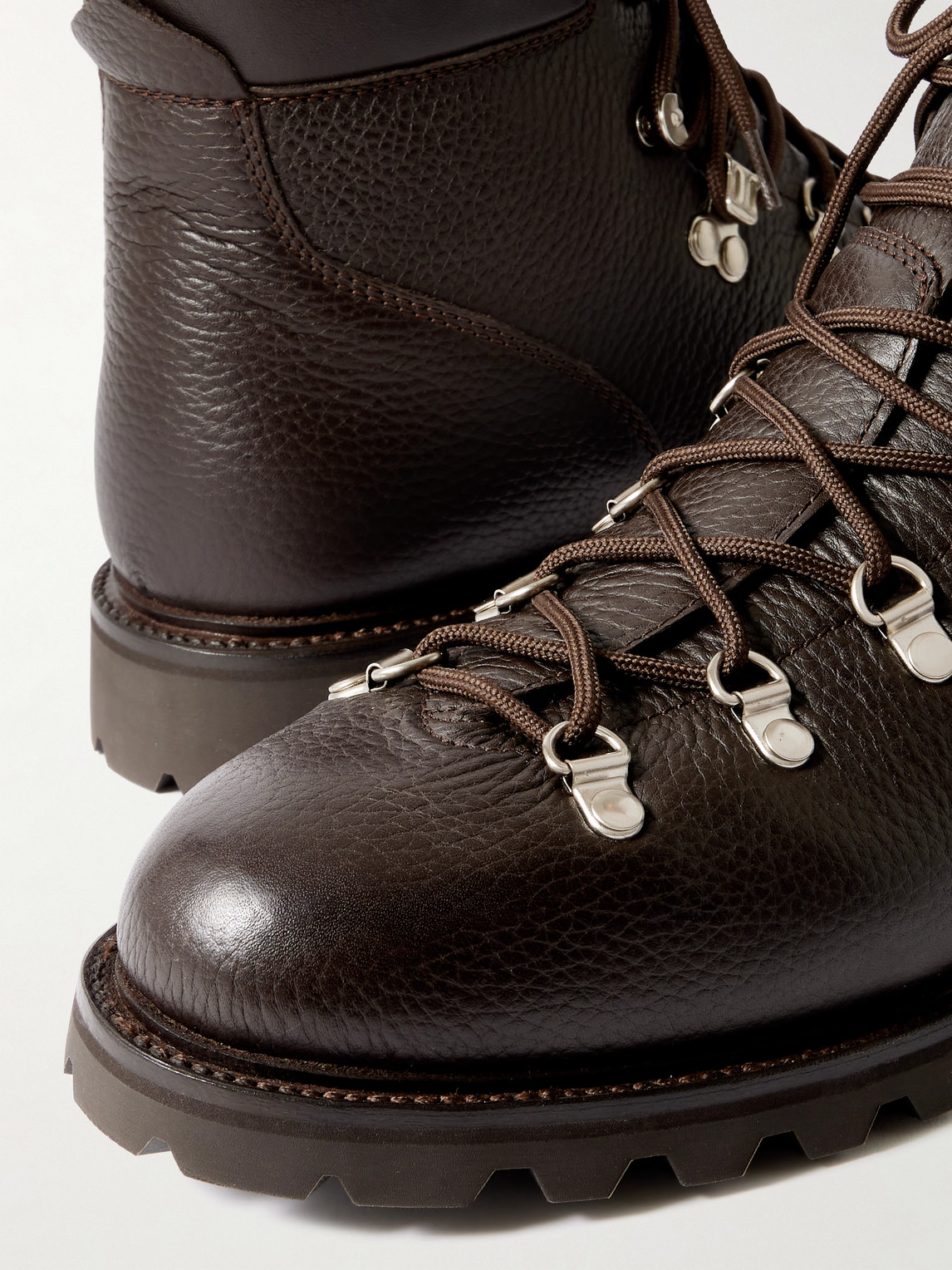 Morjas Full-grain Leather Hiking Boots In Brown