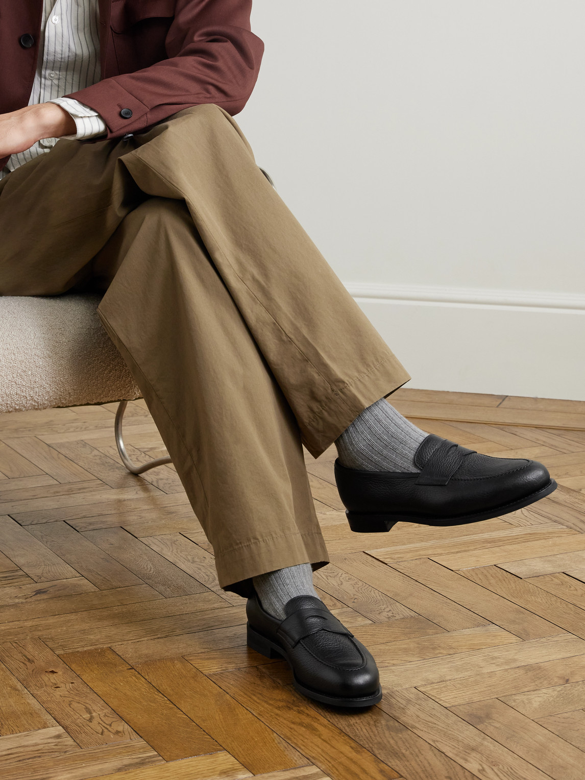 Full-Grain Leather Penny Loafers
