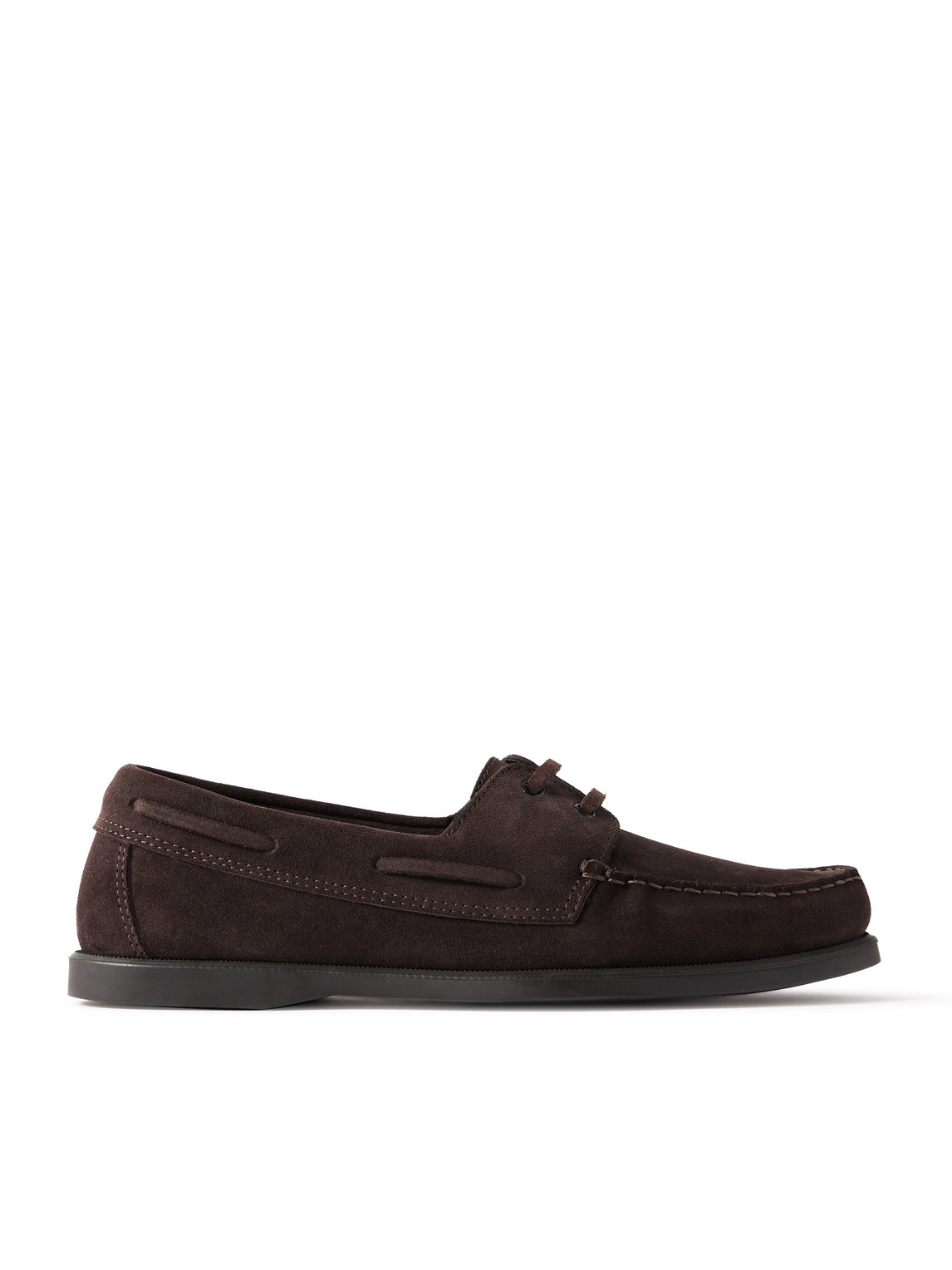 Morjas Suede Boat Shoes In Brown