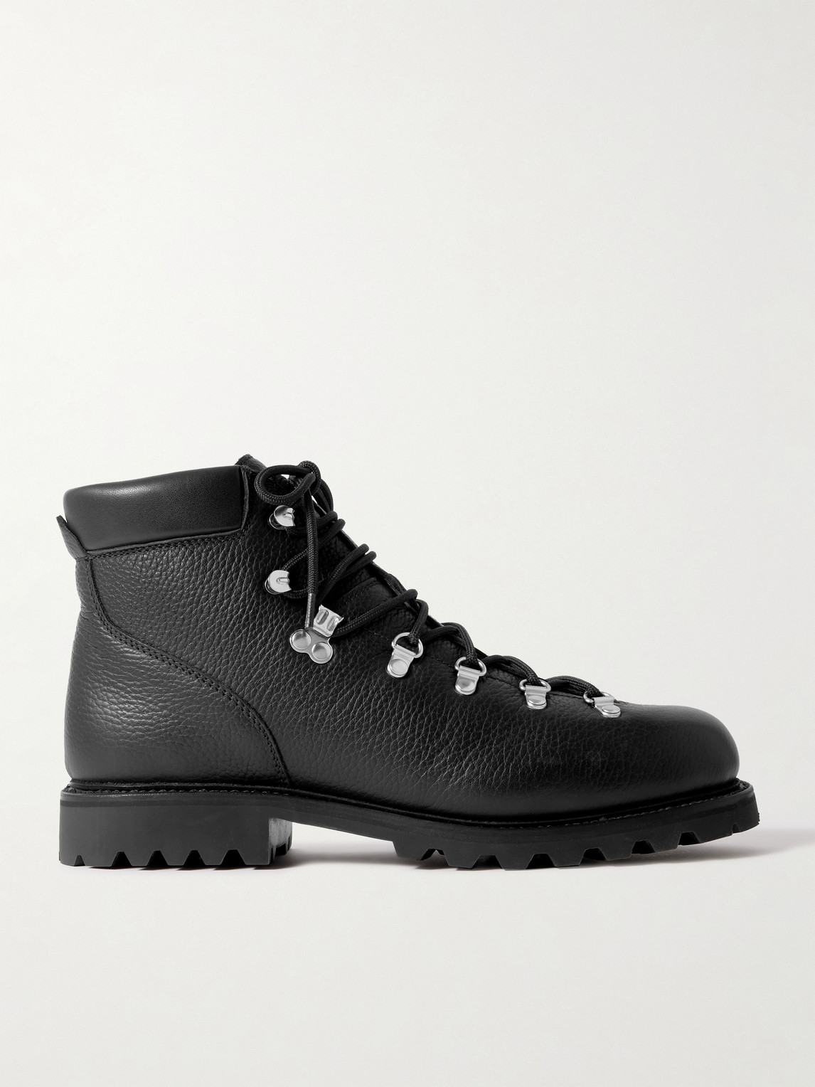 Morjas Full-grain Leather Hiking Boots In Black