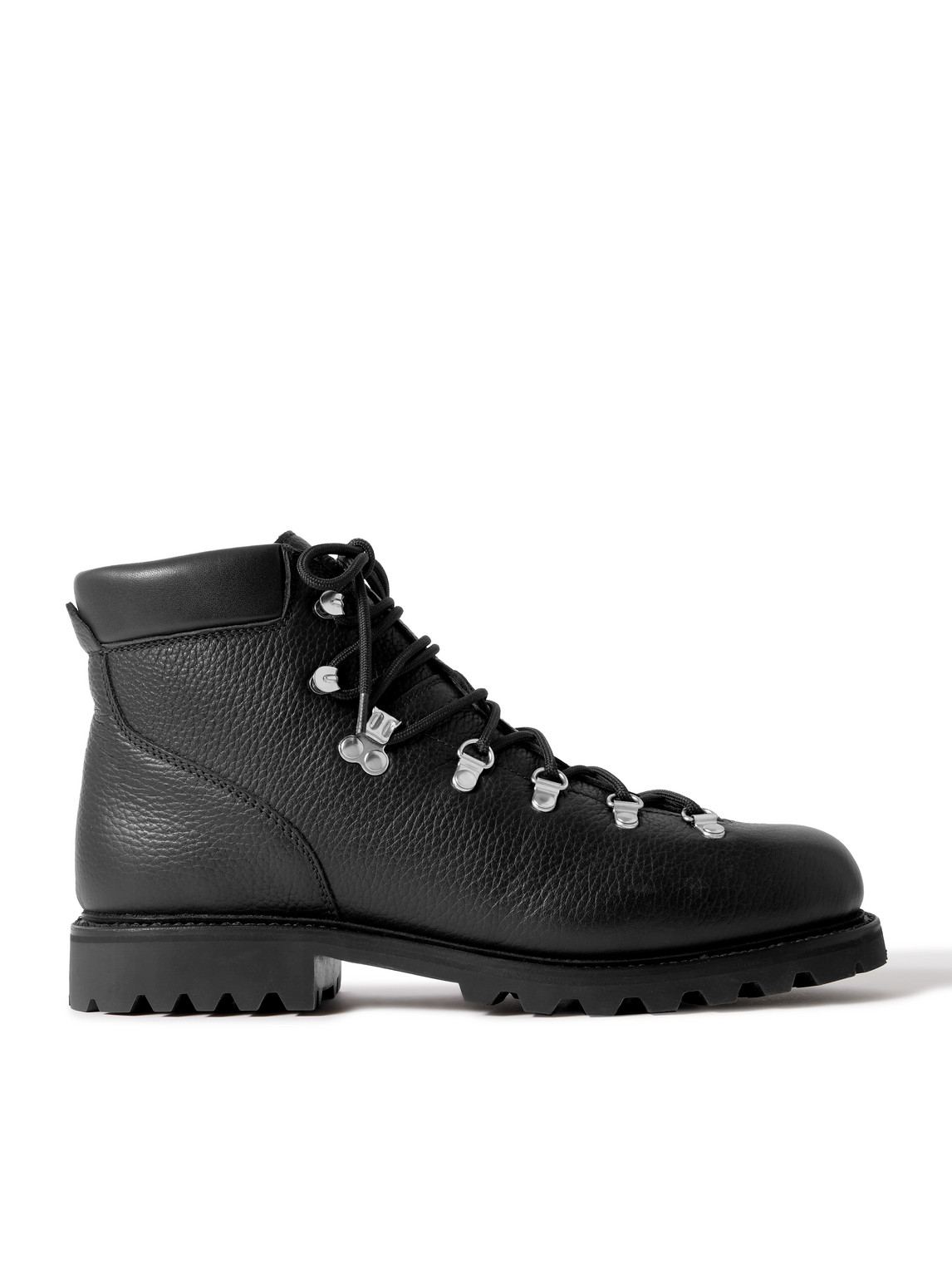 Morjas Full-grain Leather Hiking Boots In Black