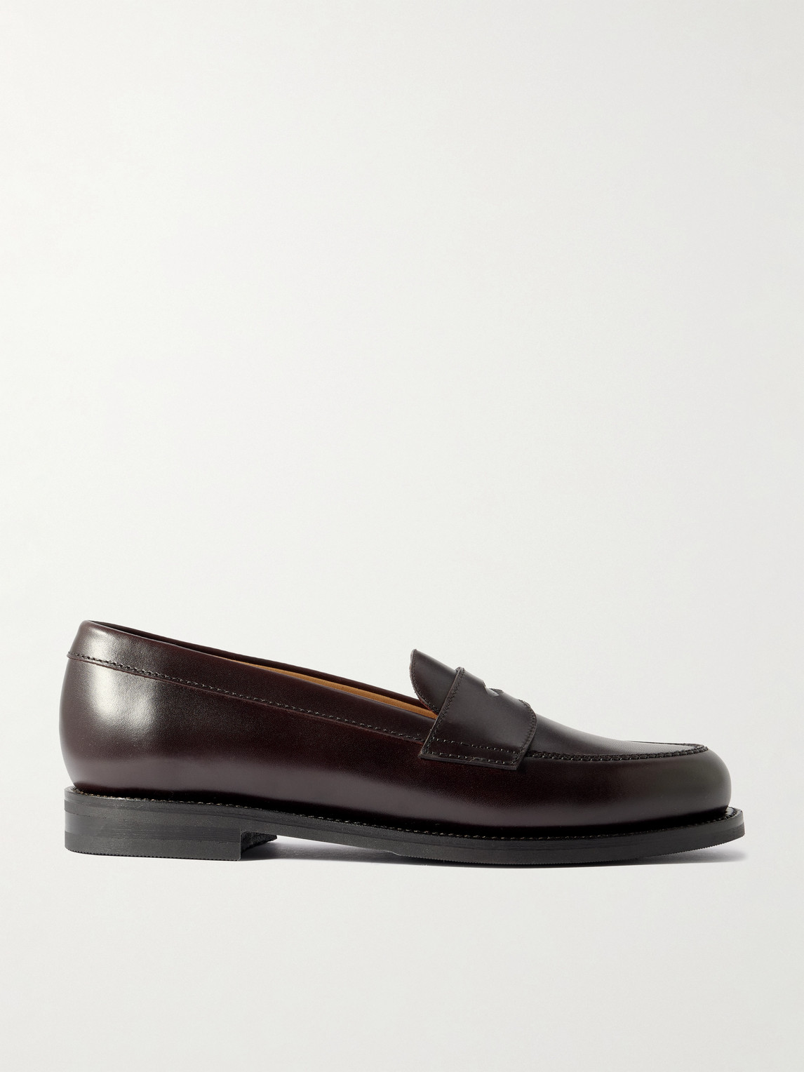 Morjas The Ivy Leather Penny Loafers In Burgundy