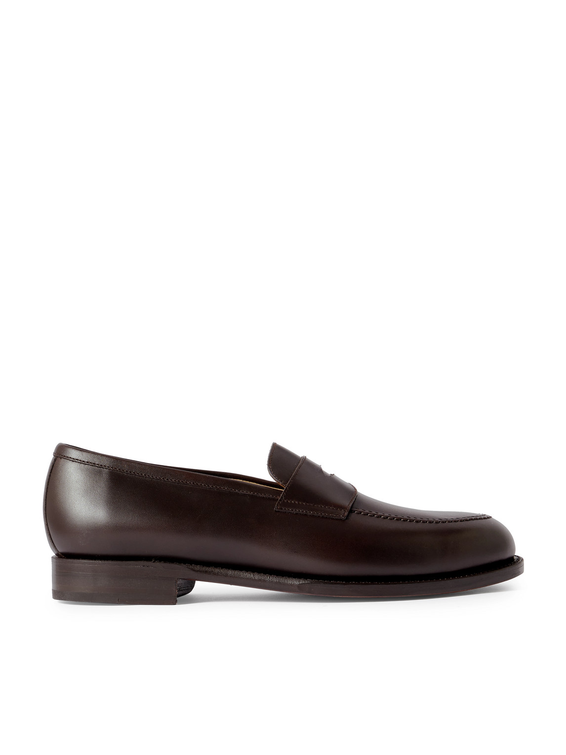 Morjas Leather Penny Loafers In Brown