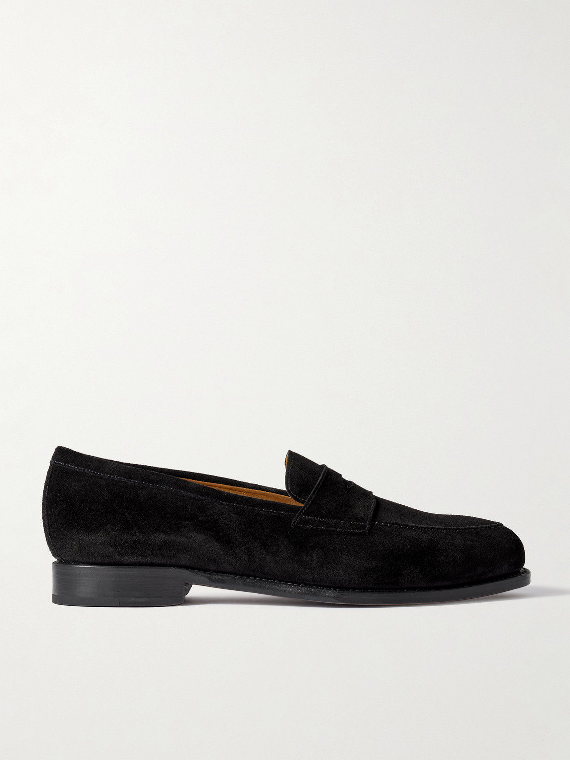 Morjas Suede Penny Loafers In Black