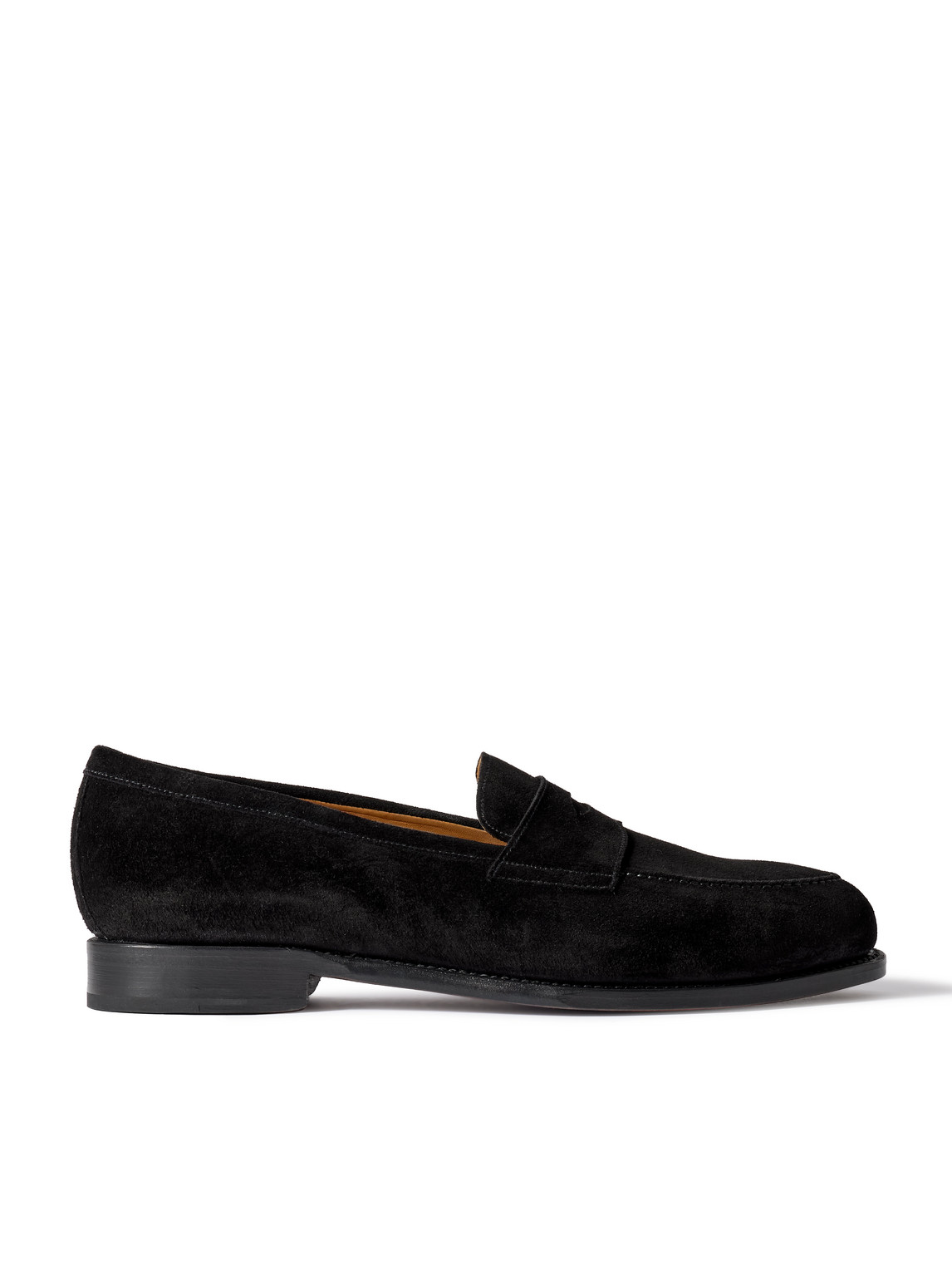 Morjas Suede Penny Loafers In Black