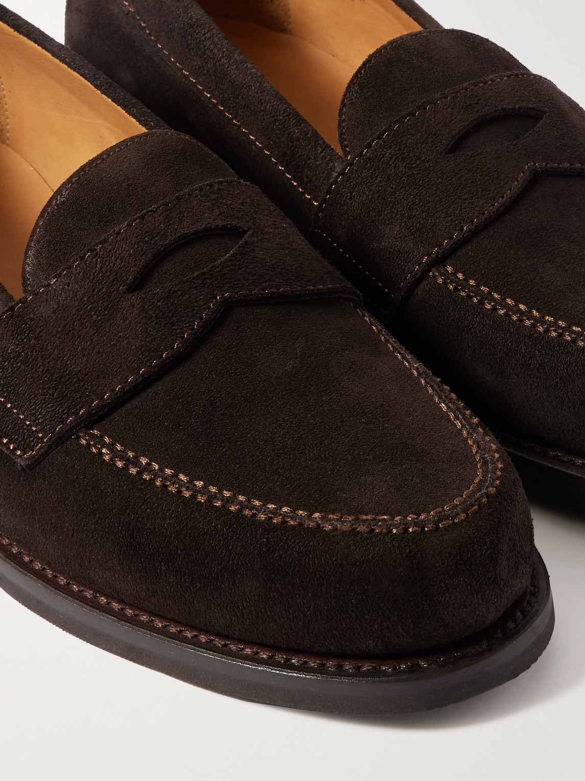 The Ivy Suede Penny Loafers