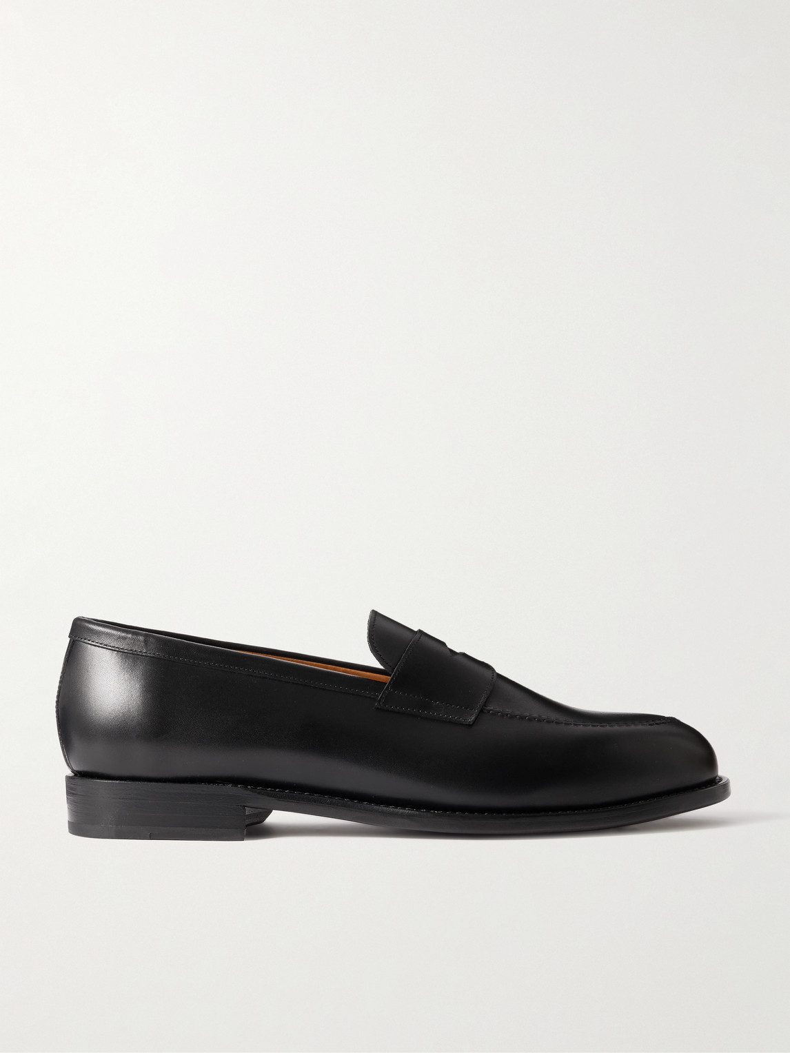 Morjas Leather Penny Loafers In Black